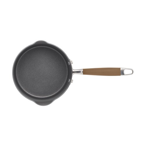 Anolon Advanced Hard Anodized Nonstick Sauce Pan/Saucepan with Straining and Lid, 2 Quart, Brown
