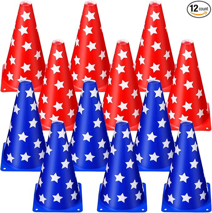 Candy Corn Ring Toss Game Plastic Cones 9 Inch Training Traffic Cones Sport Training Agility Field Marker for Youth Soccer Skating Practice