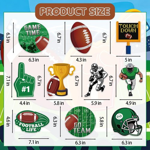 40Pcs Football Hanging Swirl Decorations, Football Party Ceiling Hanging Swirls Super Bowl Game Swirls Streamers for Sports Birthday Super Bowl Game Day Tailgate Party Decor Supplie