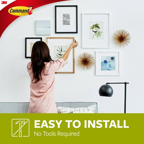 Command 5 lb Universal Picture Hanger - Damage-Free Home Decor Solution with 3 Frame Hangers & 6 Strips