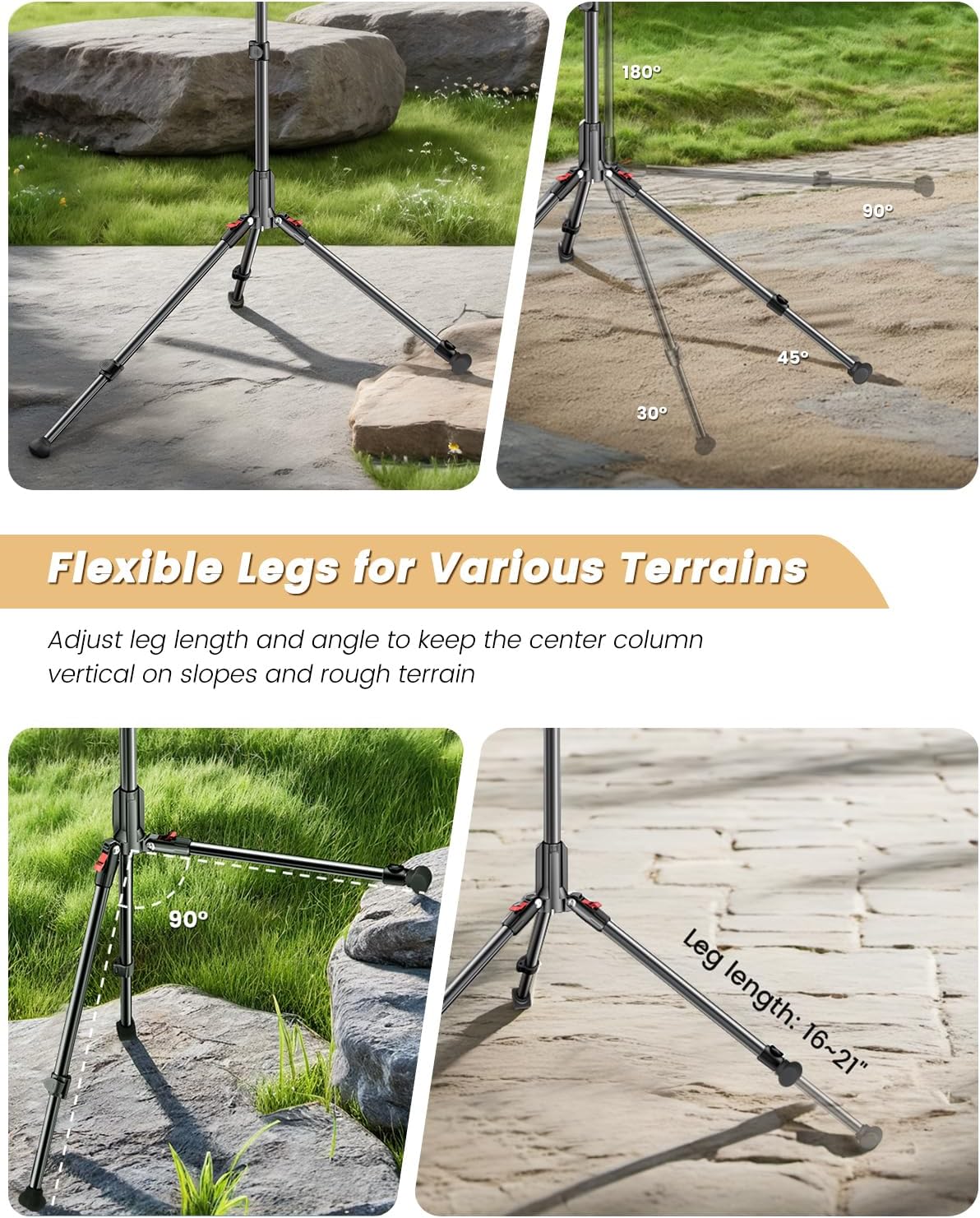 CAMBOFOTO 84" Phone Tripod, Tall Tripod Stand for Selfies with Flexible Gooseneck & Remote, Compatible with iPhone
