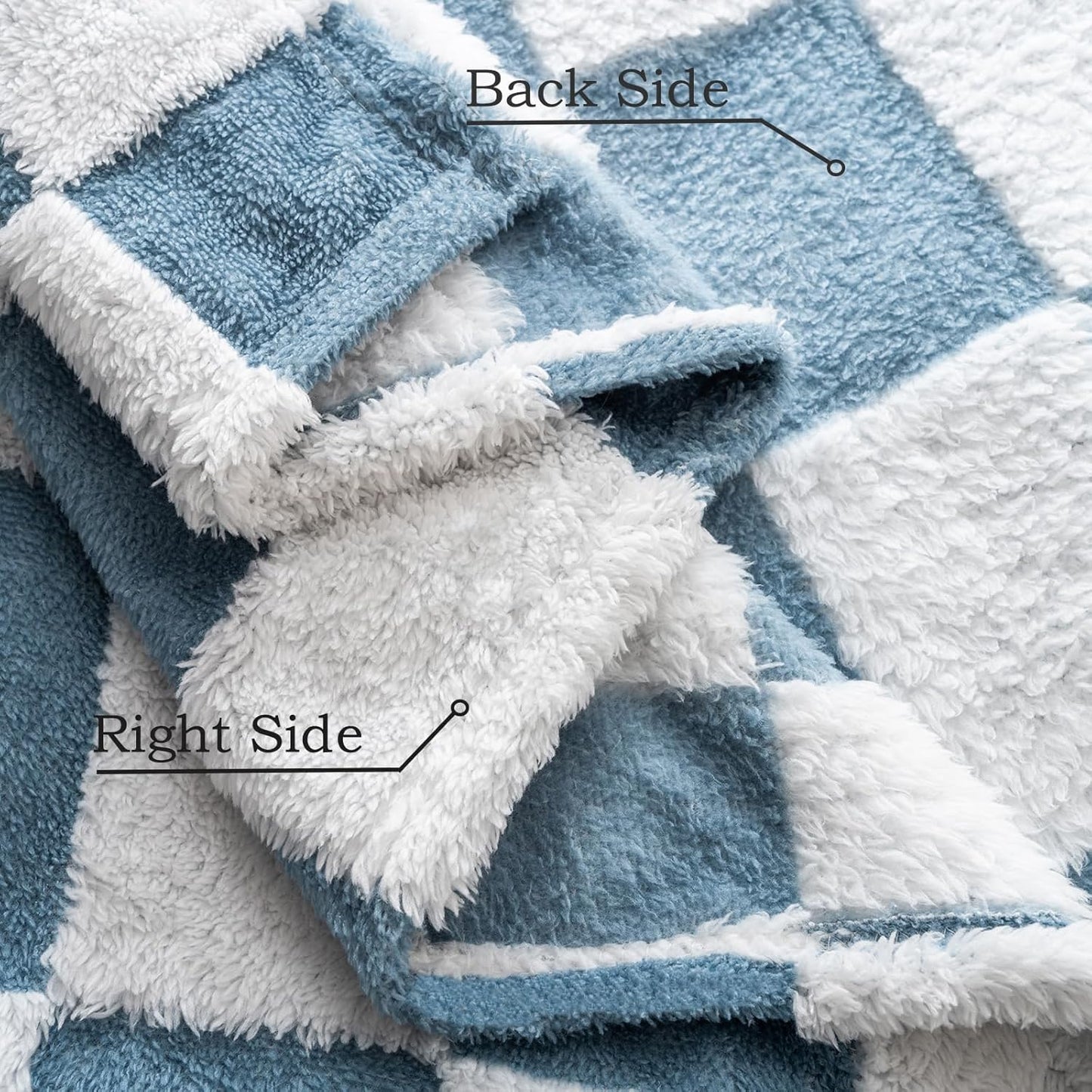 Skiennix Fleece Baby Blanket - 3D Checkerboard Design, Cozy & Warm for Infants | 30x40 Inches, Blue