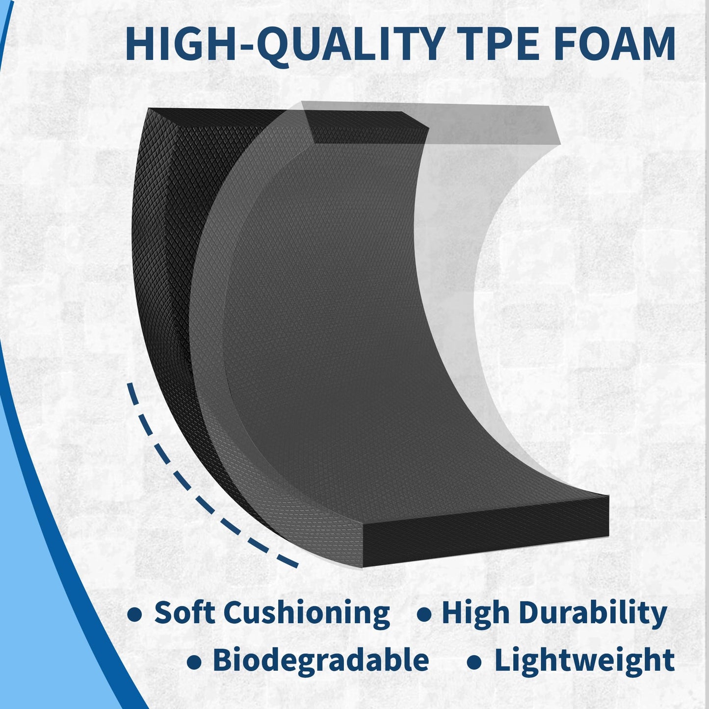 OiZenhio Professional Foam Balance Pad 15.8 x 13.2 x 2 inch, Large Balance Pads for Physical Therapy, Foam Balance Board for Rehabilitation Stability Workout Knee and Ankle Exercise Strength Training