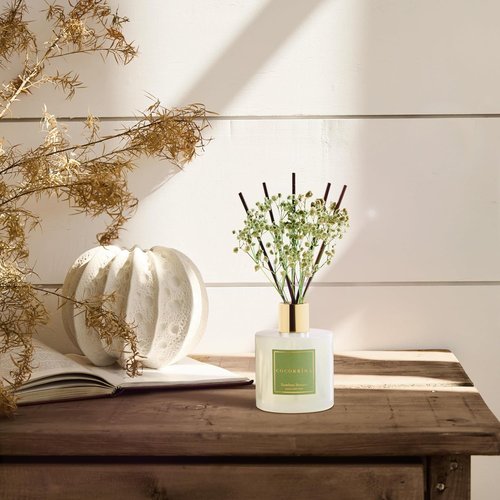 Cocorrína Reed Diffuser - Bamboo Stream Scented Home Fragrance with 8 Sticks | Elegant Bathroom Decor