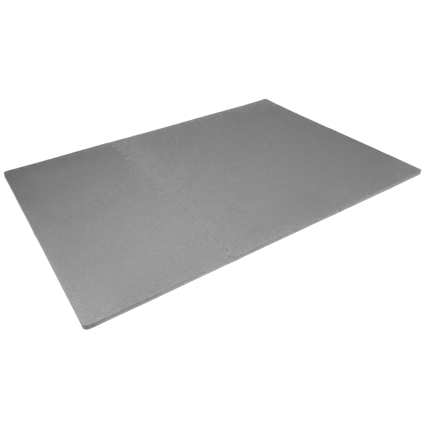 ProsourceFit Weaved Pattern Extra Thick Exercise Puzzle Mat ¾-inch, EVA Foam Interlocking Tiles for Protective, Cushioned Flooring for Home and Gym Equipment; Grey, 24 SQ FT, 6 Tiles