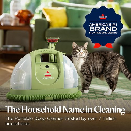 BISSELL Little Green Portable Carpet Cleaner - Multi-Purpose Upholstery & Auto Detailer, Green, 1400B