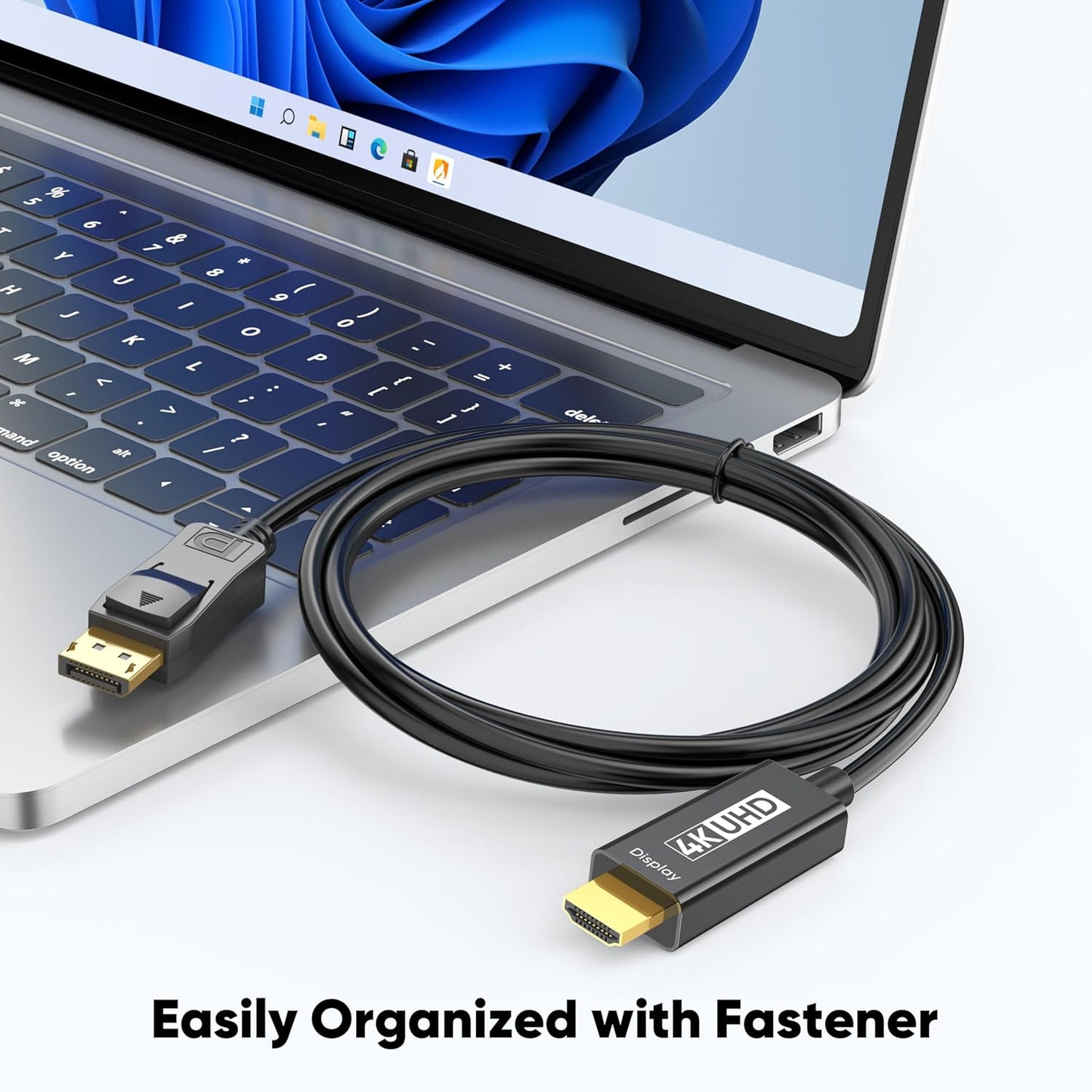 4K 6ft: 2-Pack 4K@30HZ 2K@120HZ 1080P Displayport to HDMI Cable Uni-Directional DP to HDMI Cord HDR - Gold-Plated Male