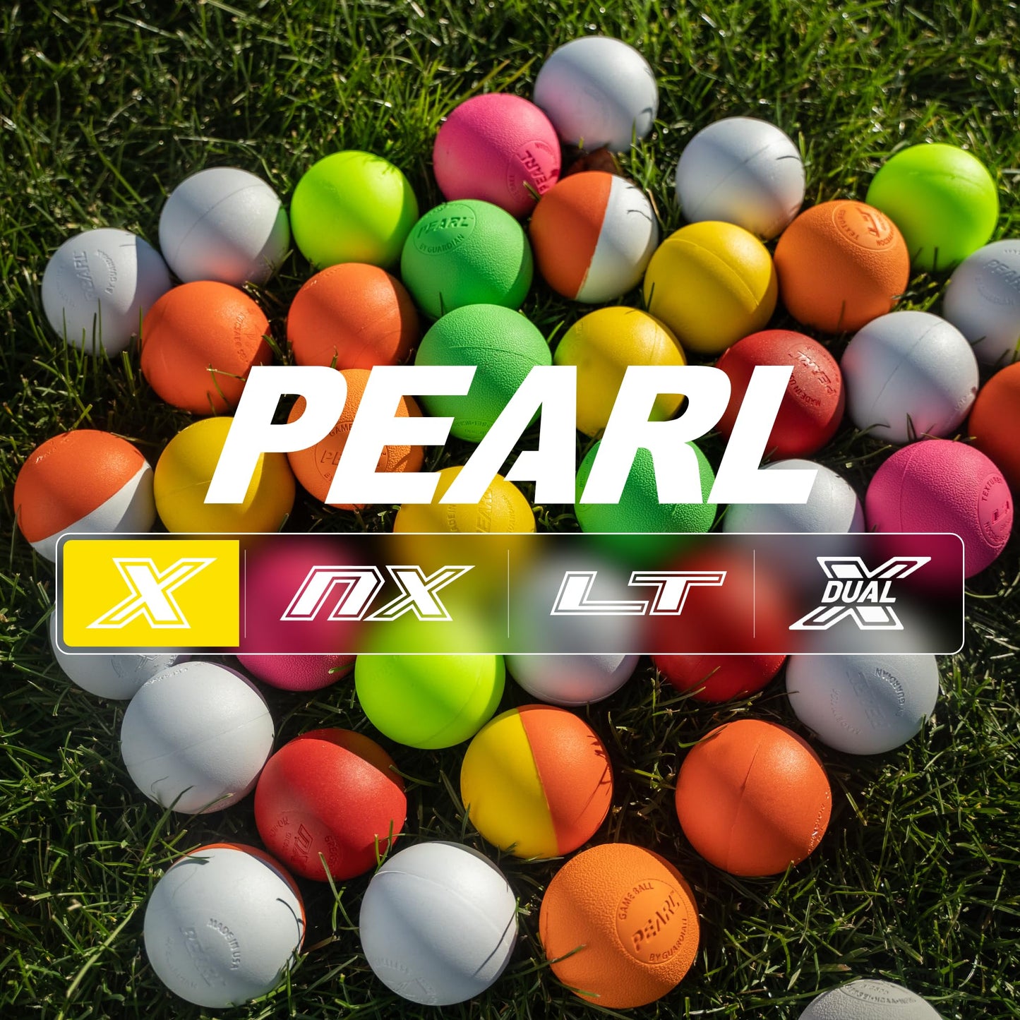 PEARL X Greaseless Lacrosse Balls by Guardian Innovations, 10 Pack, Optic Yellow - Official Ball of the PLL, WLL, NCAA® Lacrosse Championships, and the MCLA