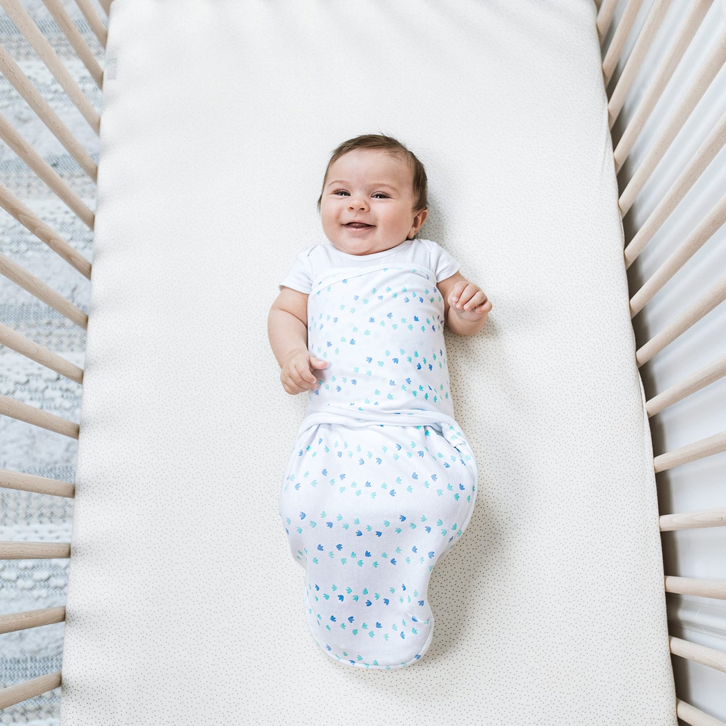 aden + anais Essentials Easy Swaddle Wrap Quick Change with Bottom Zipper, Snug Cotton Knit Baby Wrap Swaddle Blanket for Newborns, TOG 1.0, 5 Pack, Feminine Florals, 0-3 Months, Small/Medium