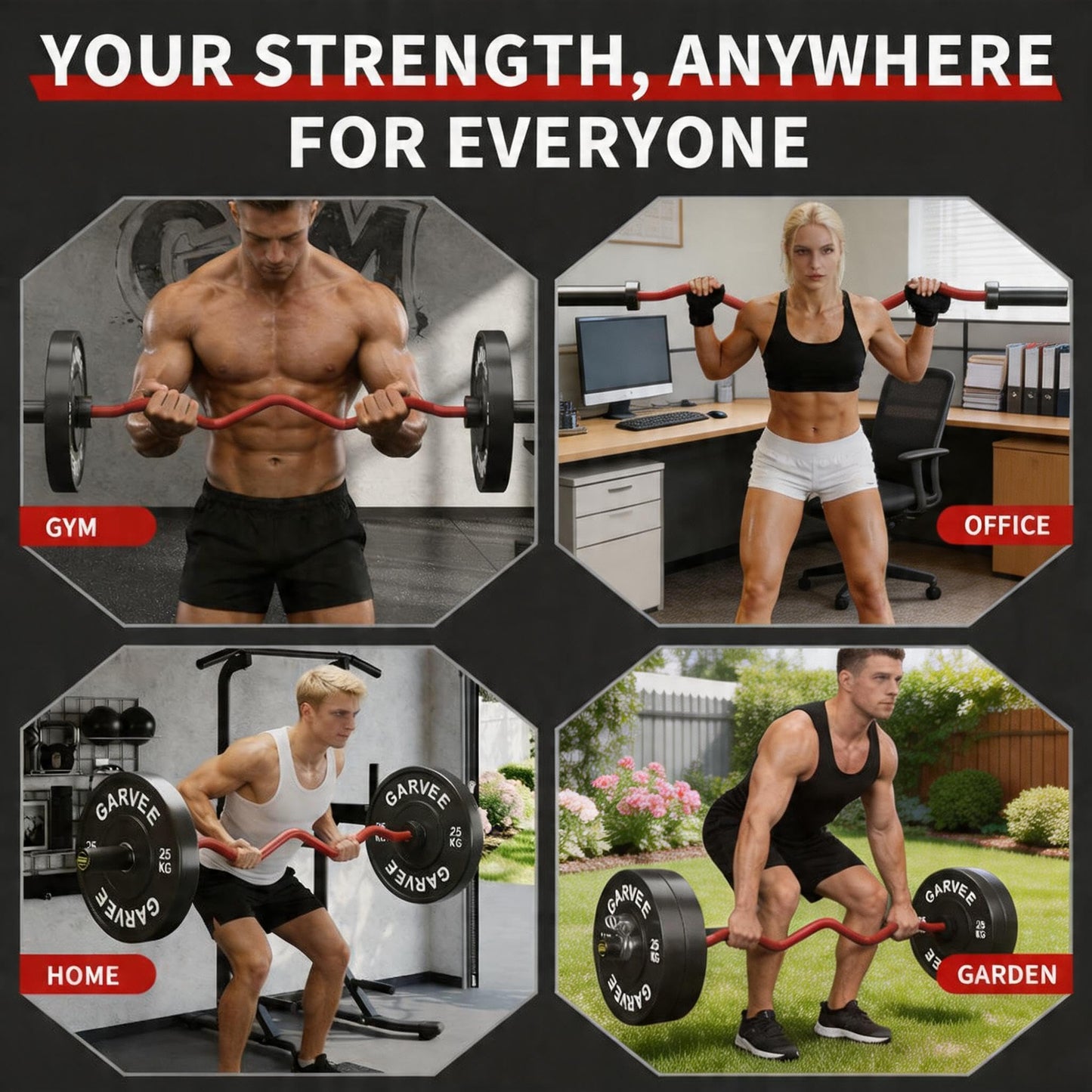 47" EZ Curl Barbell Bar, 2-Inch ! Curl Bar for Weight Lifting, Hip Thrusts, Squat, Biceps & Triceps – Anti-Slip Diamond Knurling, 700lb Weight Capacity, Home Gym Curling Bar for 2" Plates