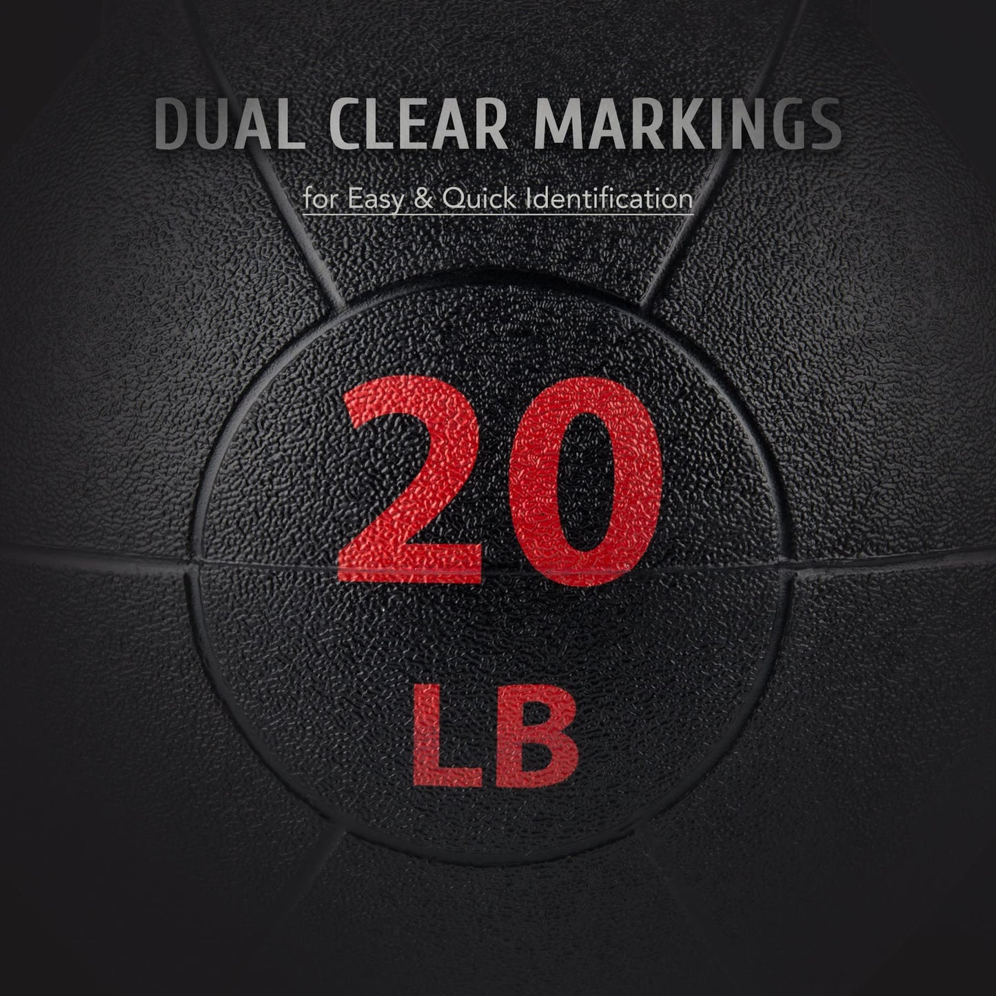 ZELUS Medicine Ball with Dual Grip| 20lb Exercise Ball |Weight Ball with Handles| Textured Grip Exercise Ball |Strength Training| Core Workouts