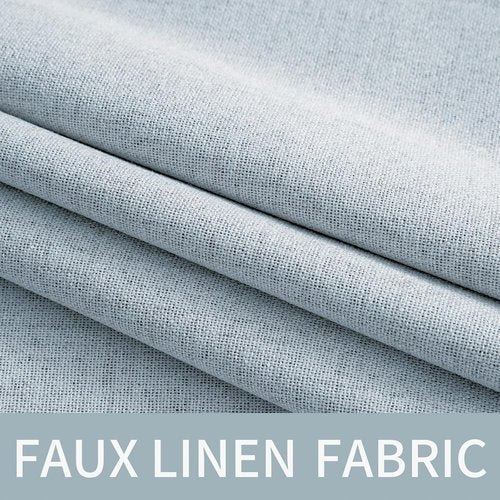MIULEE Blackout Curtains - 100% Thermal Insulated Chambray Blue Grommet Drapes | Luxury Room Darkening, 52 x 45 Inch (2 Panels)
