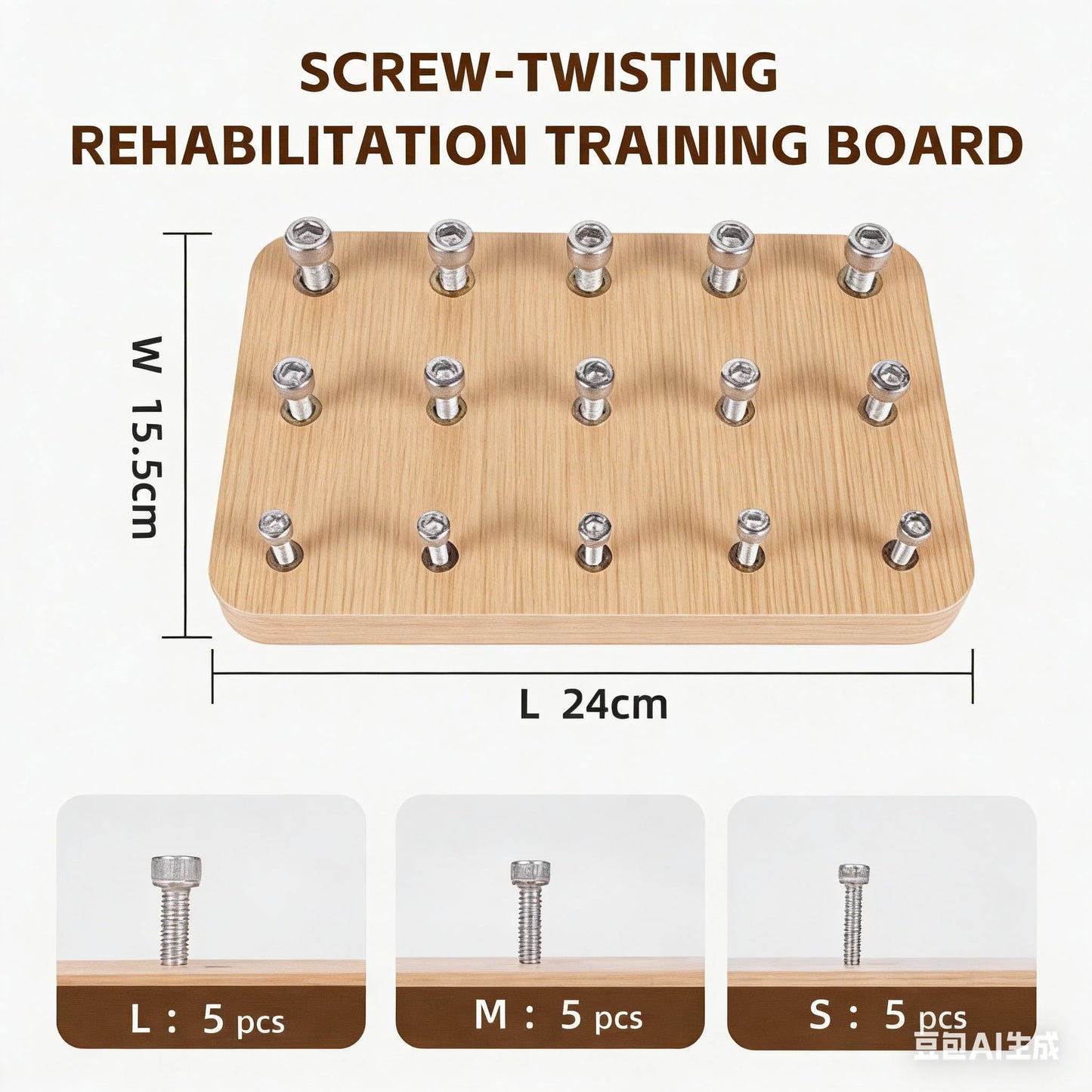 2026 Upgraded Wooden Finger Pegboard | Professional Occupational Therapy Tool for Adults | Hand Rehabilitation Equipment to Boost Fine Motor Skills (Stroke Therapy Compatible)