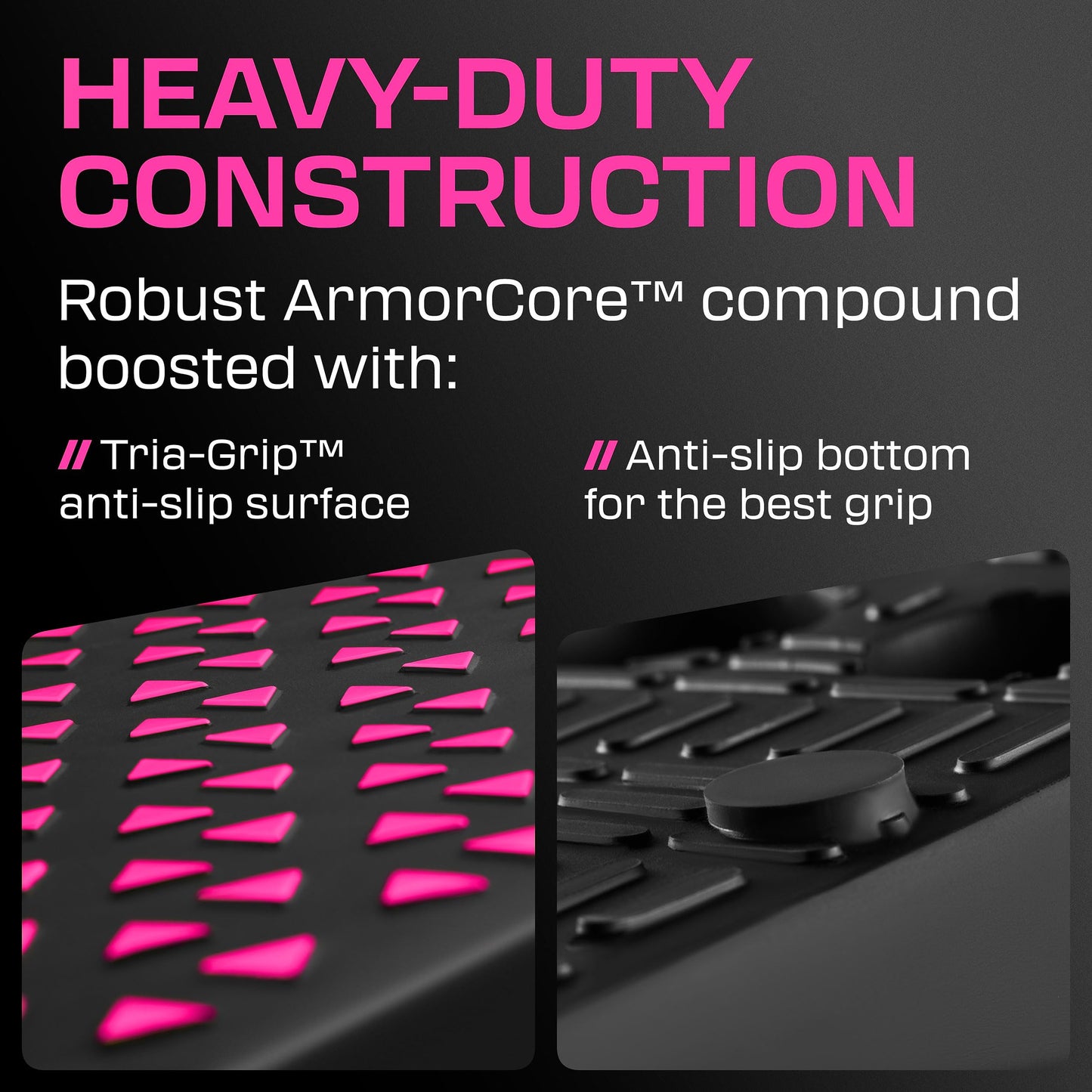Flexelent Squat Wedge Block Pair - Heel Elevated Squat Wedge for Deeper Squats, Heavy Lifting and Better Form - 17° Angle Exercise Wedges, Slant Board for Squats with Carry Backpack - Pink Power