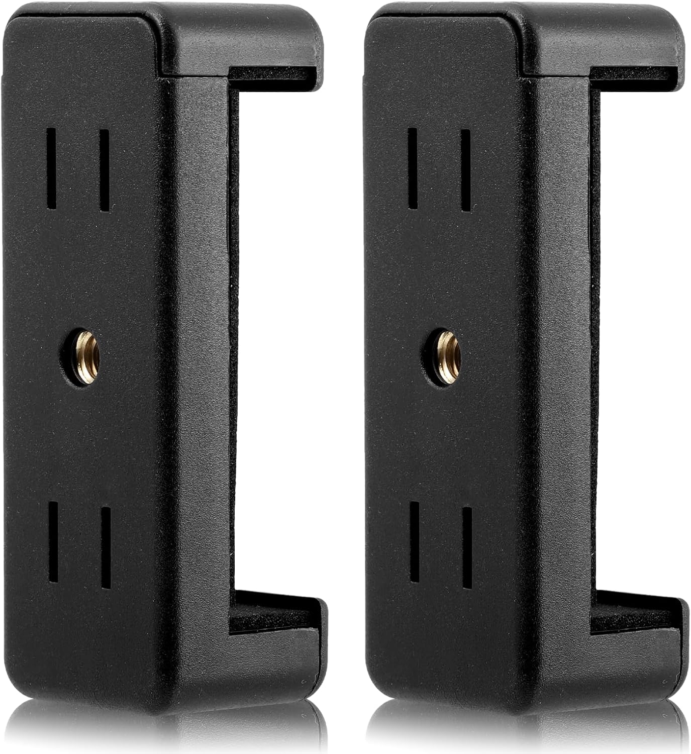 Bruislard 2 Pcs Universal Cell Phone Tripod Mount Adapter Expandable Phone Clip Phone Holder Clip Connector Head