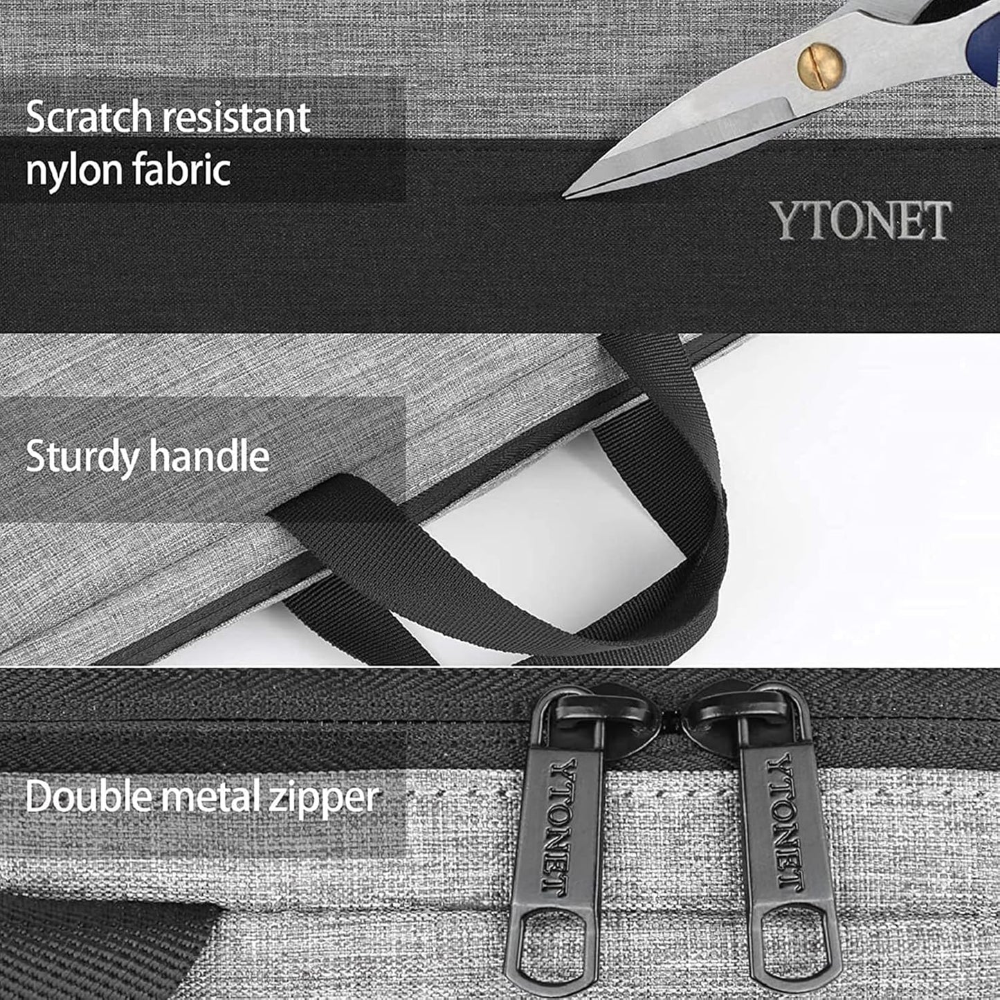 Ytonet 17 17.3 Inch, 1617 Inch Laptop Sleeve Case Slim Water Resistant TSA Laptop Bag with Handle Protective Computer