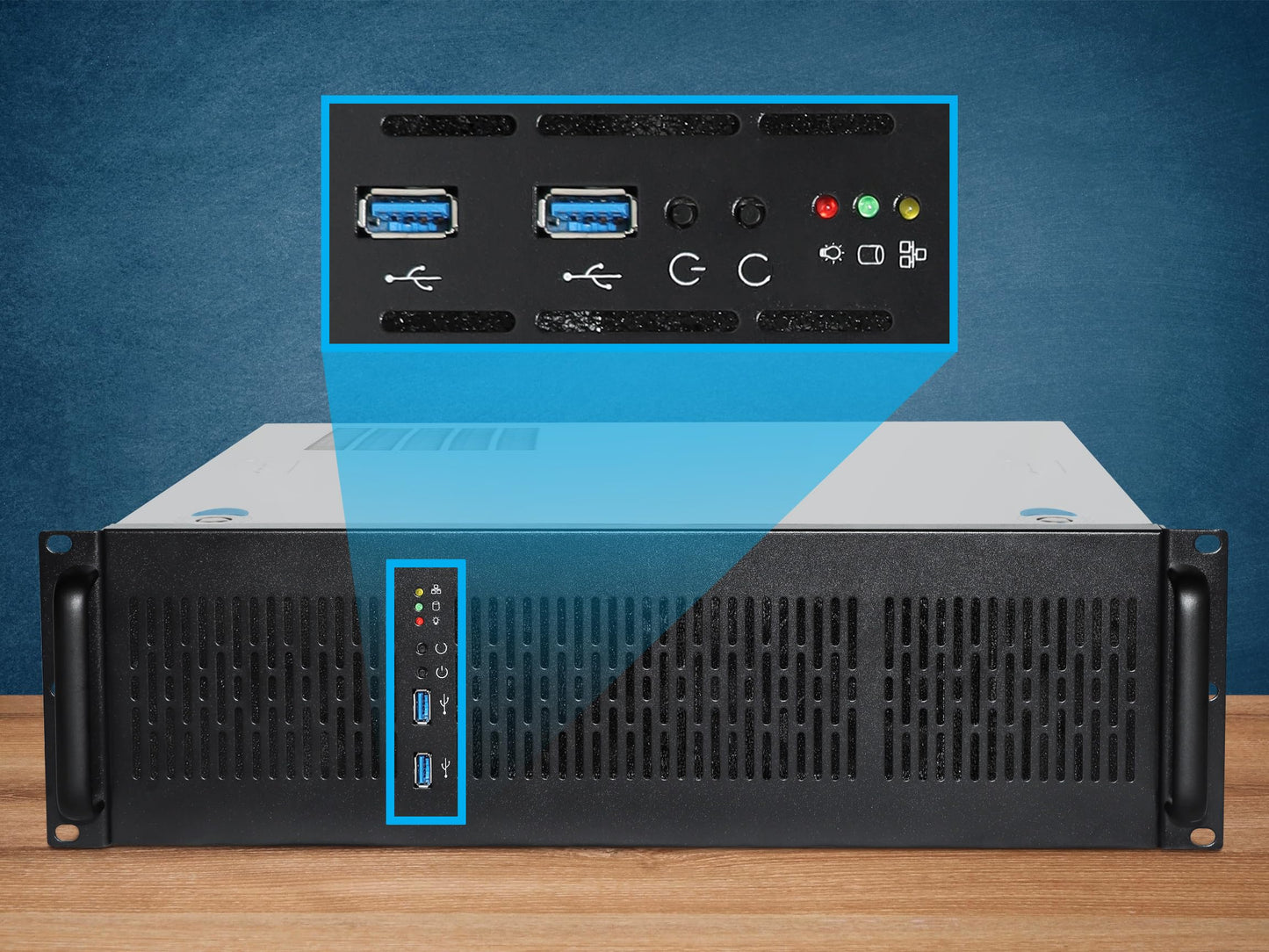 Rosewill 3U Server Chassis Rackmount Case | 6 x 3.5 Bays | ATX Compatible | 2 x 80mm Fans | 2 x USB 3.0 | RSV-Z3100U