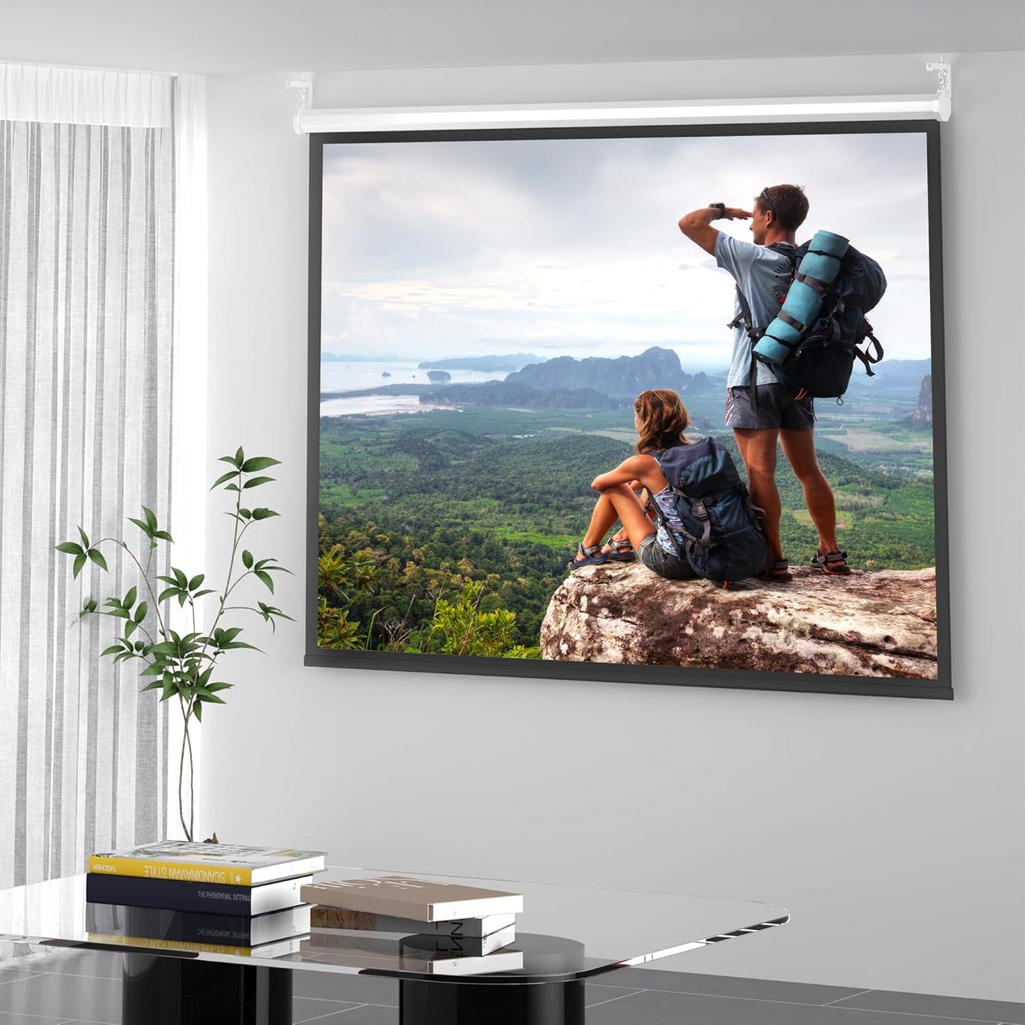 XINLEI 6 inch 66 lbs, PRL003W Universal Projector Screen Wall Mount L-Brackets Hanging Ceiling Mount, Adjustable