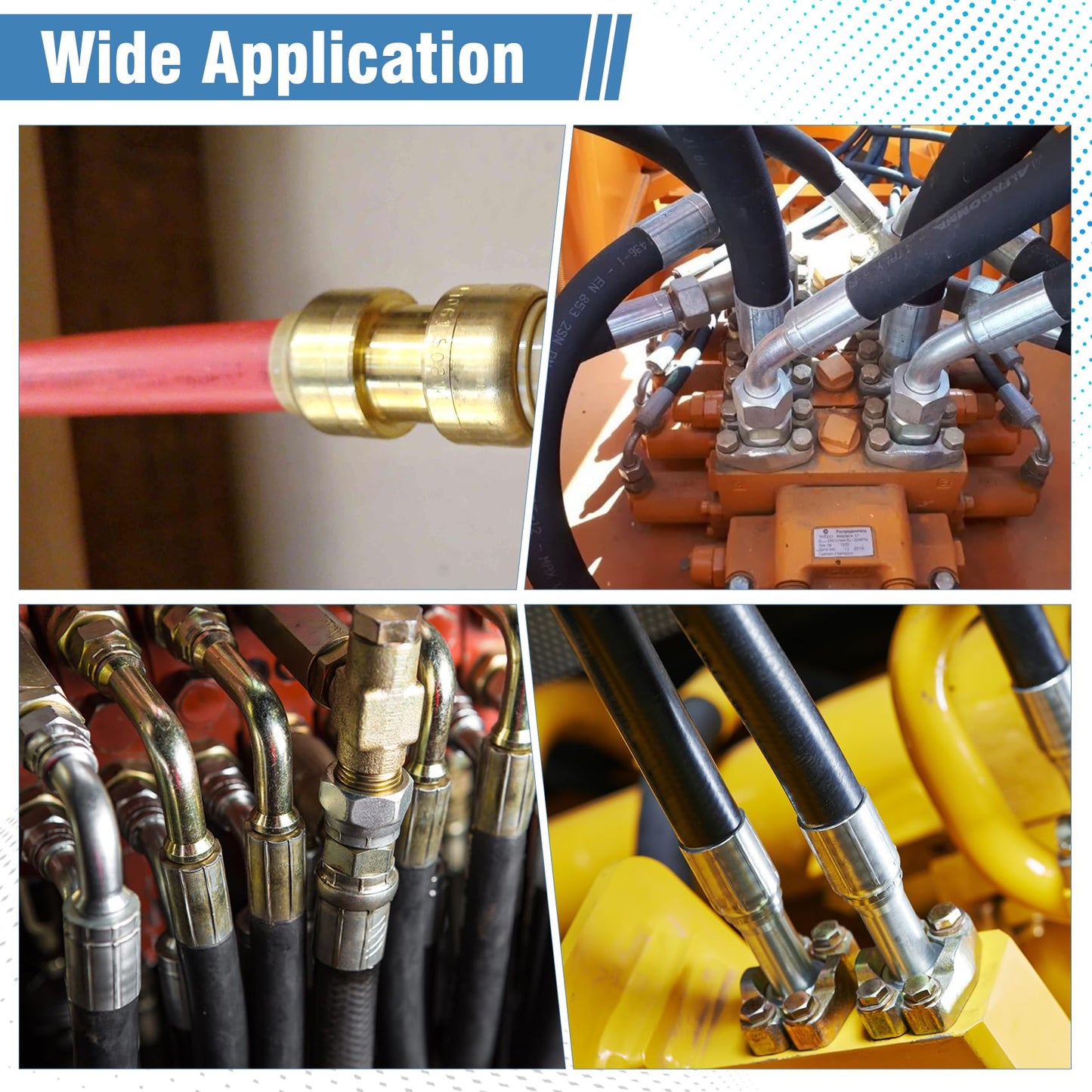 High Pressure Hydraulic Hose Line Crimping Tool With 8 Dies, Hydraulic Line Crimping Tool For Most Braided Hose Diameters 0.24” - 1.7”