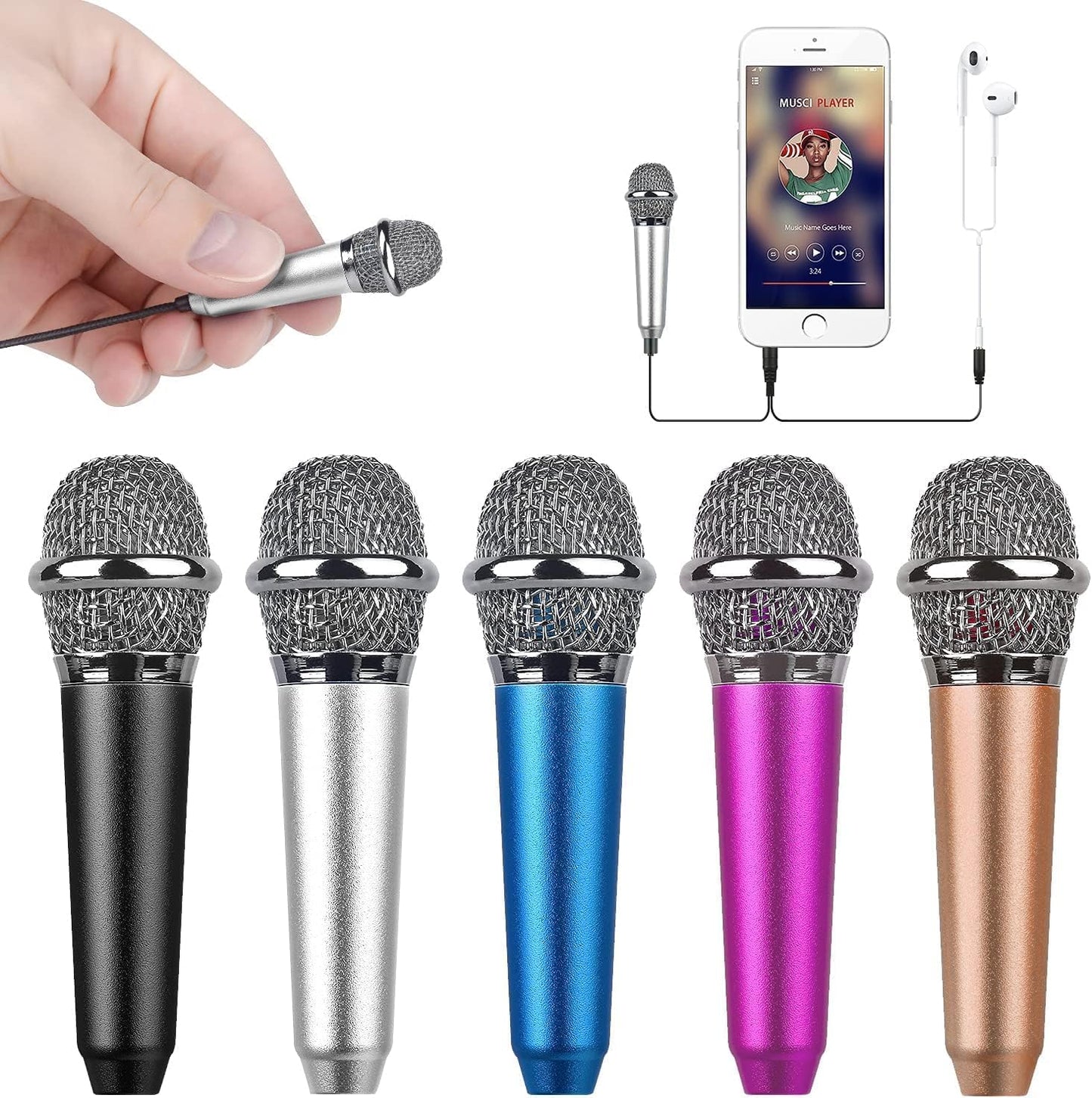 Uniwit Mini Portable Vocal/Instrument Microphone for Voice Video Recording Singing,Vlogging, Podcasting,Tiny Microphone