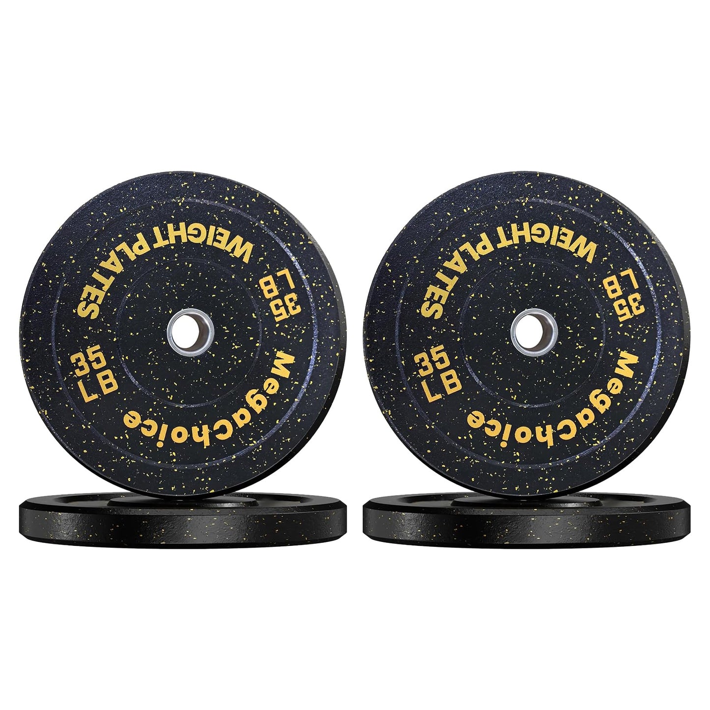 140LB Bumper Plates - 2-Inch Rubber Weight Plates for Precision Strength Training, Multiple Options Weights for Barbell, Gym Barbell Weight Set for Home & Commercial Use, 35LB*4