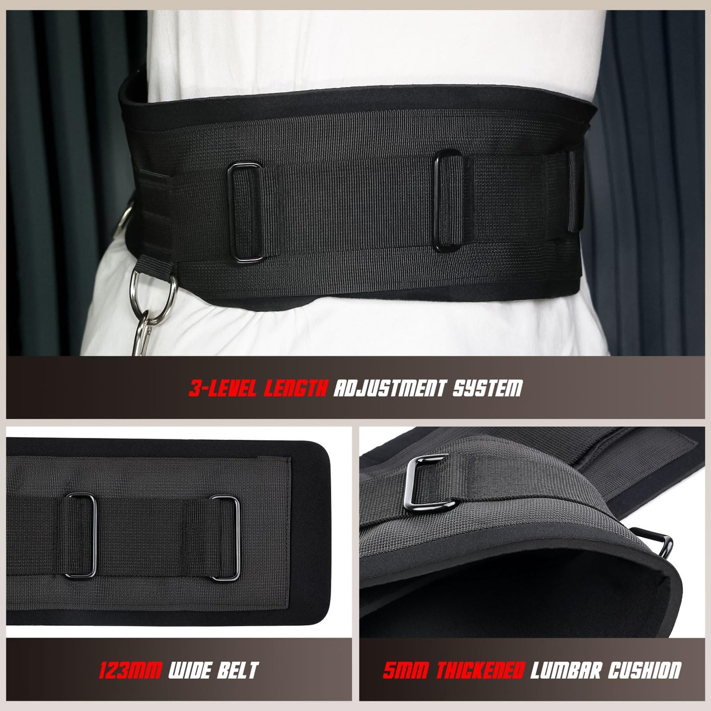 Vertical Jump Trainer with Adjustable Ankle Strap & Belt Horizontal Workout Equipment Leg Resistance Bands for Basketball Football Volleyball Training Equipment