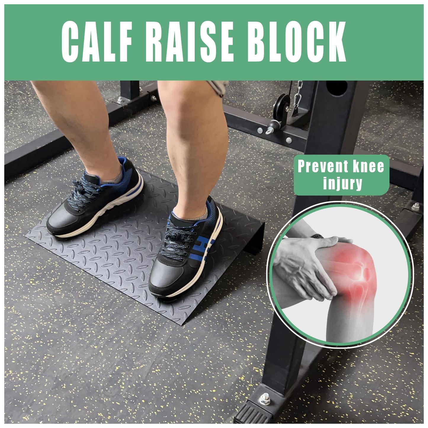 KORIKAHM Steel Squat Wedge Block, Board for Squats, Heel Elevated Wedge, Weightlifting, Split Stand, Slant Block for Calf Stretching (Wide Board)