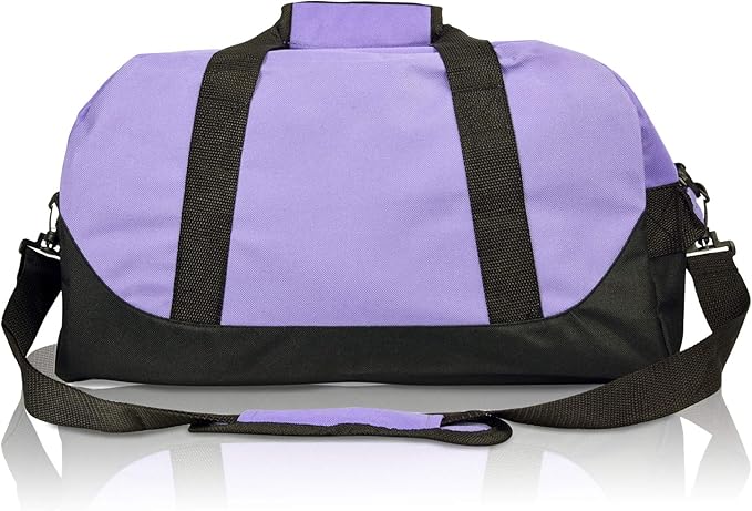 DALIX 18" Two Tone Duffle Bag Medium Black Red Blue Gold Pink Purple Gray