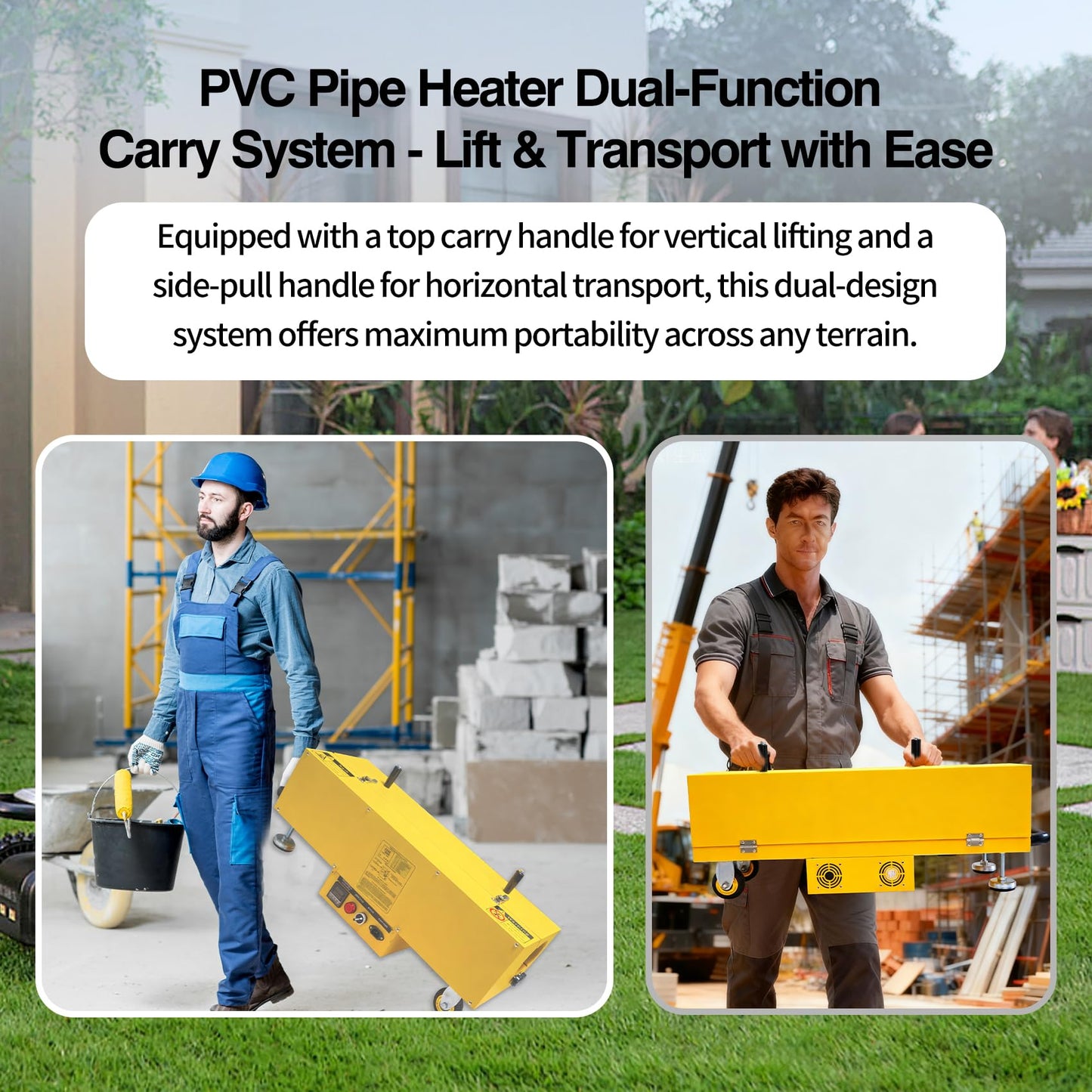 1/2" to 4" Electric PVC Pipe Heater with Power Indicator & Transport Wheels - 1800W 120V Digital Temperature Control Bending Tool for Electrical Conduit & Plumbing Pipes