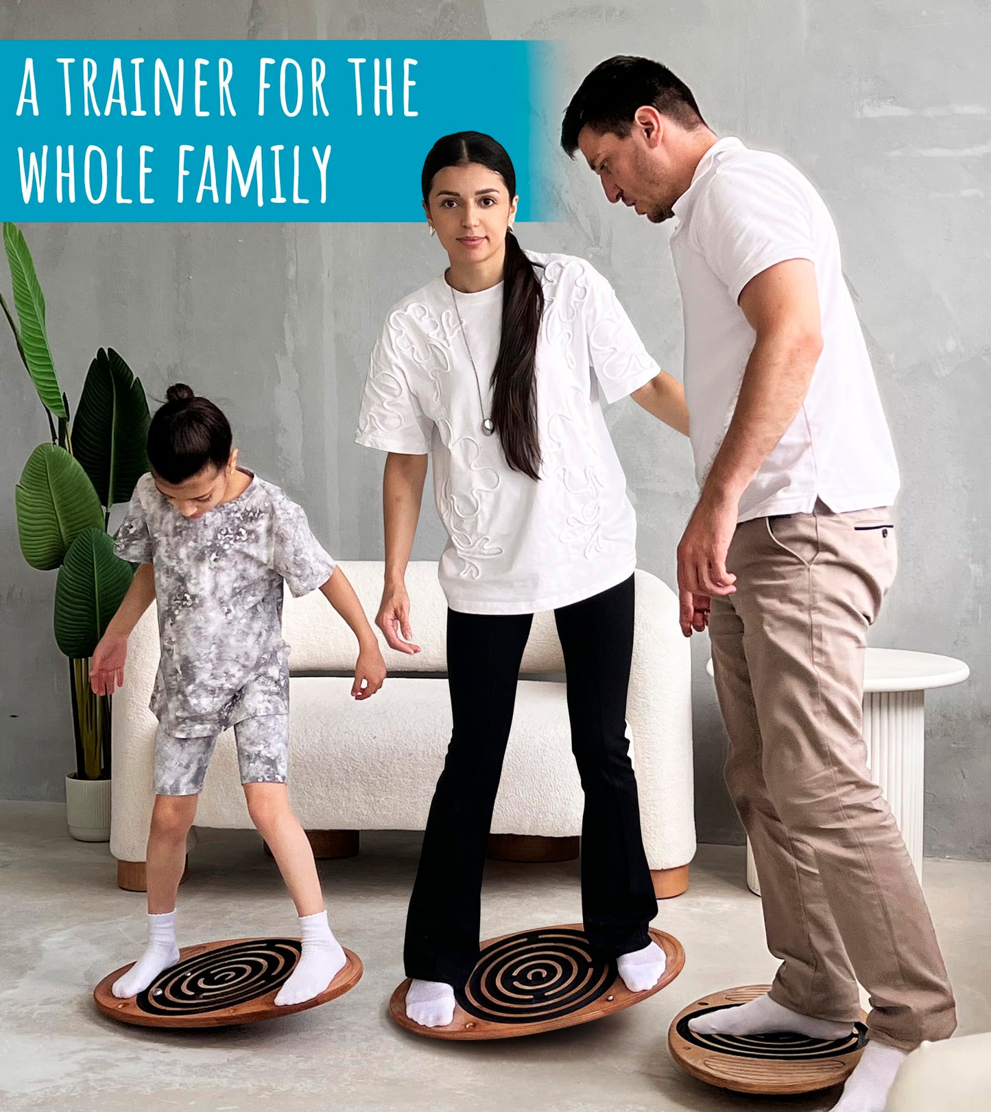 Wooden Balance Board with Labyrinth - Fun Fitness Tool for Kids and Adults, Physical Therapy, Exercise Training