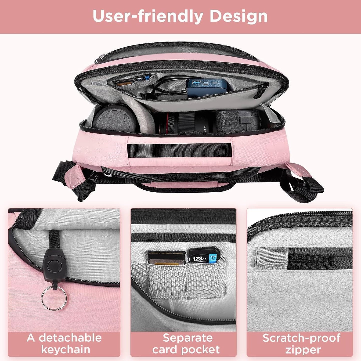 TAAOKA Camera Sling Bag,Waterproof Camera Case with Tripod Holder,Lightweight DSLR/SLR/Mirrorless Camera Bags Crossbody