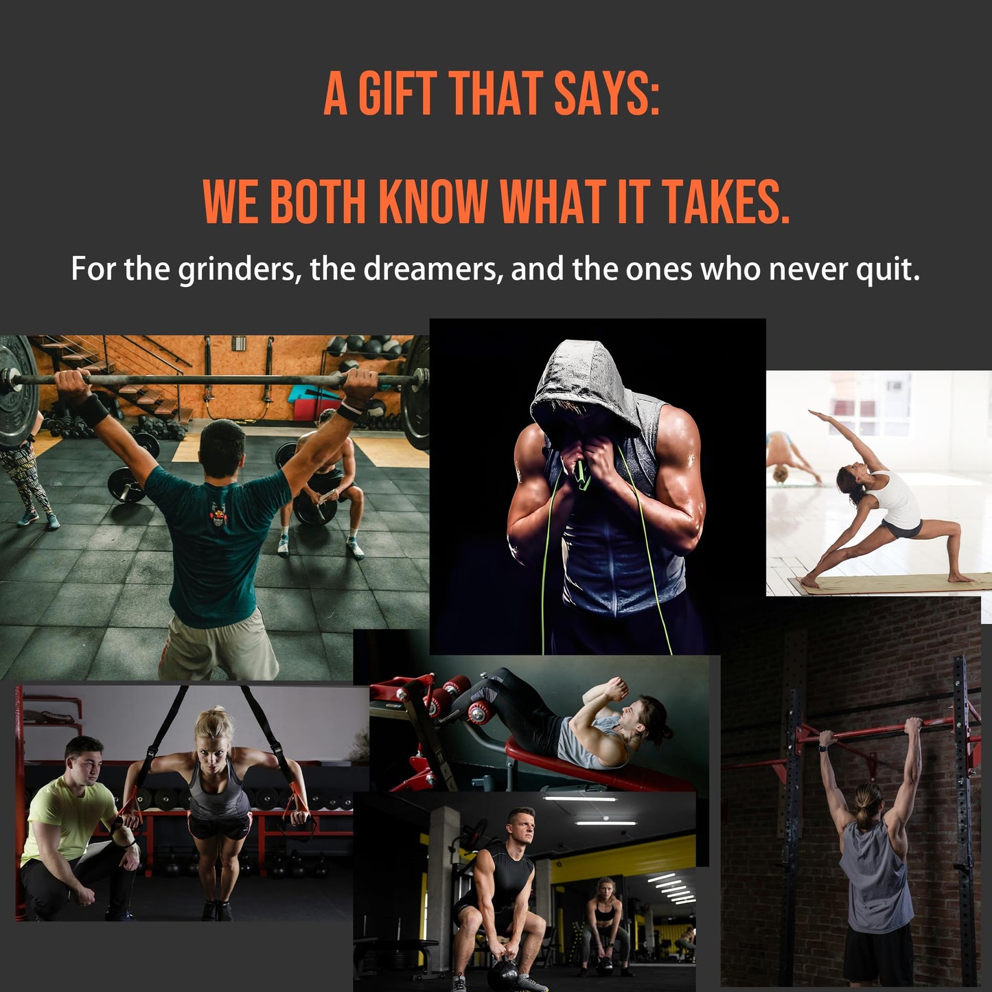 Eudaedom Gym Banner 5x3 FT - JUST PRS Easy to Hang Inspirational Workout Tapestry, Motivational Wall Decor Flag for Home Gym Garage Office Dorm Room, Durable & Fade-Resistant