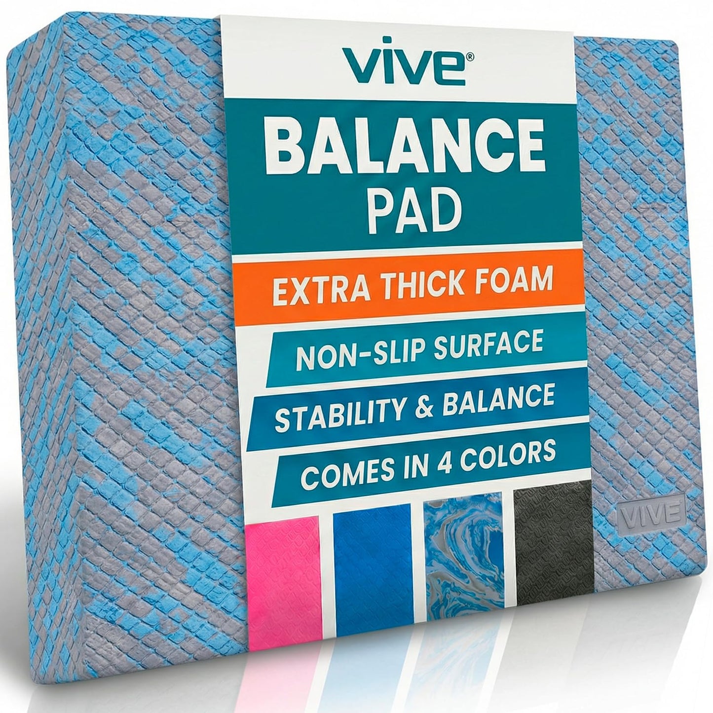Vive Balance Pad - Foam Board Yoga Mat Block for Physical Therapy, Stability, Workout, Knee and Ankle Exercise - Equipment for Strength Training, Rehab - Large Floor Pad for Adults, Kids