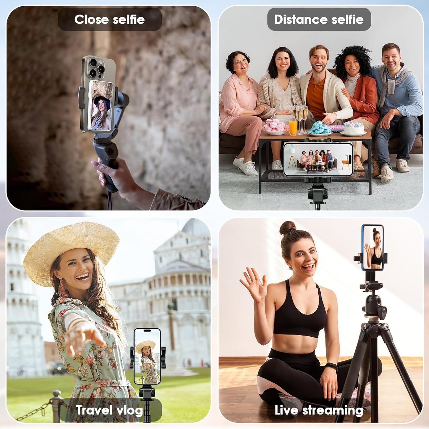 CONNOVA Control,1080P Phone Vlog Selfie Monitor Screen,Magnetic Mount Wireless Connection with Remote Wireless
