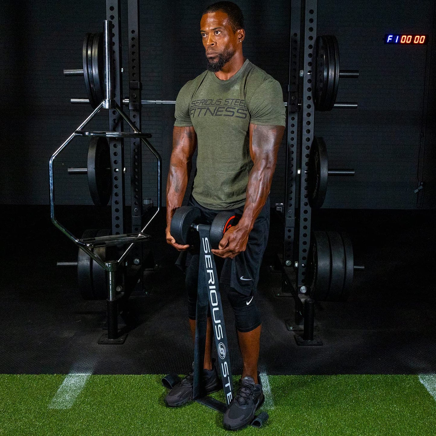 SERIOUS STEEL FITNESS Assisted 41" Pull-Up Band, Resistance & Stretching, Powerlifting & Pull-ups (#5 Black - Single Band)