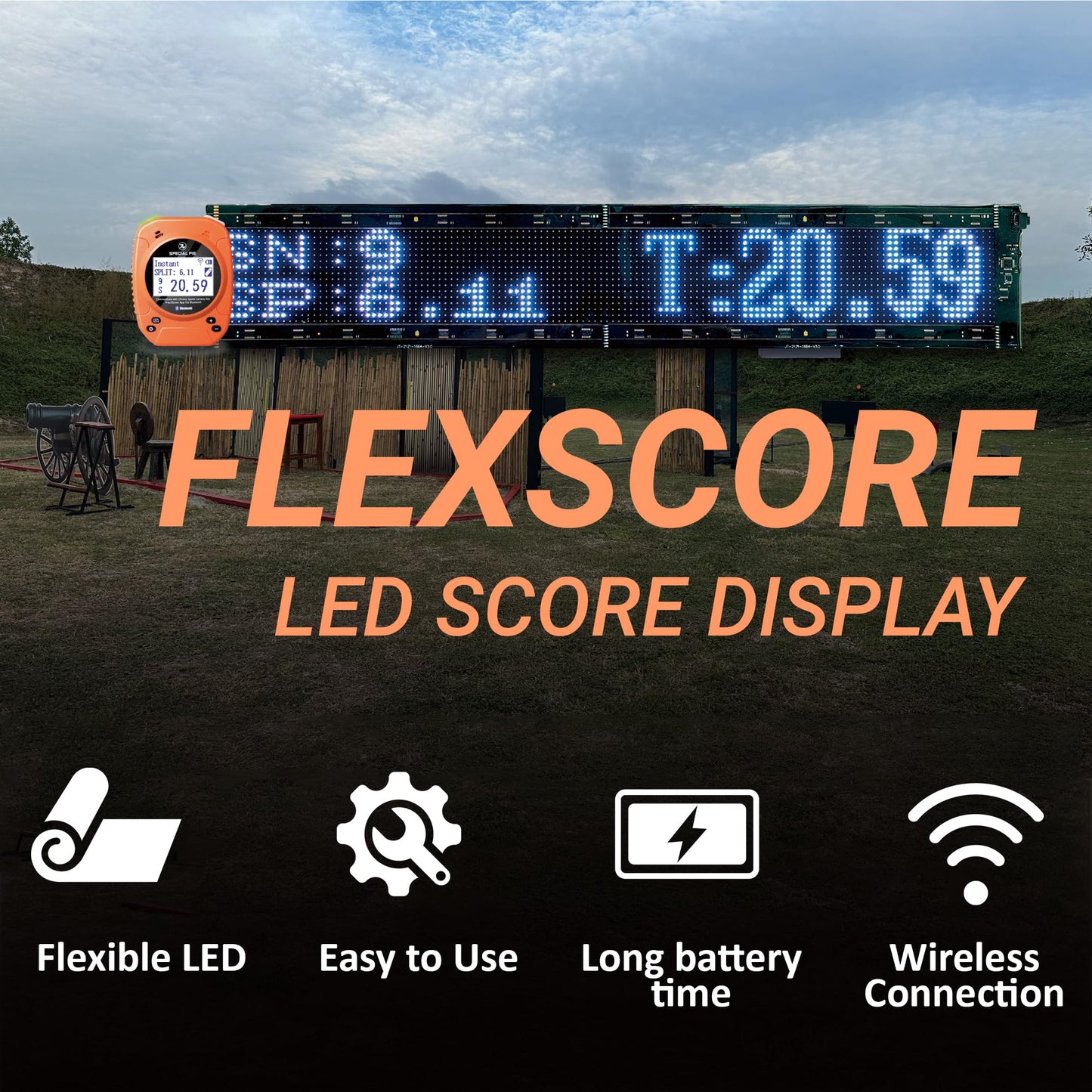 SPECIAL PIE Shot Timer for Shooting Competition- Connect with Big LED Score Display, Perfect for Shooting Competition & Shooting Club (Black)