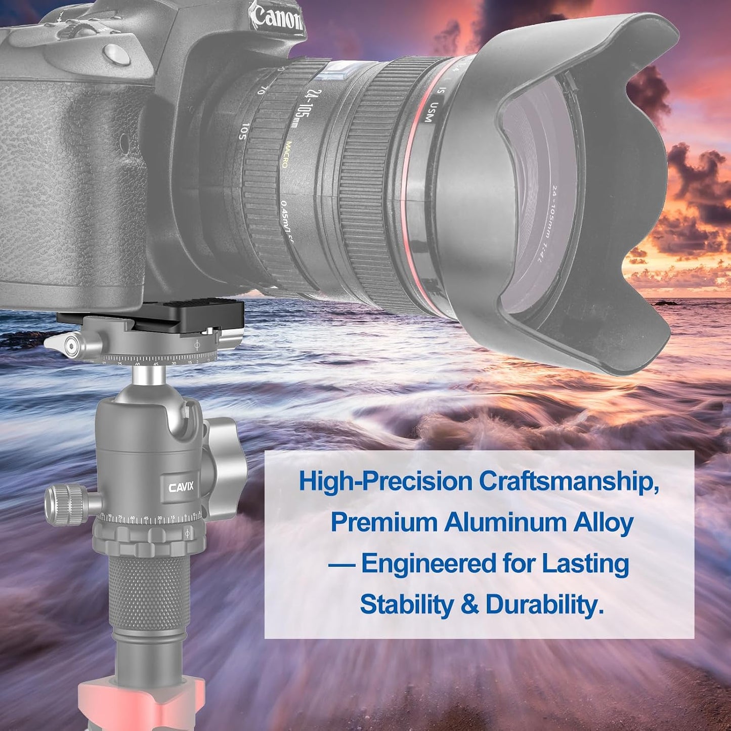 CAVIX PU-70 (1/4-20 Extended Quick Release Plate Lightweight Aluminum Alloy, Arca-Swiss Compatible with Non-Slip Pad