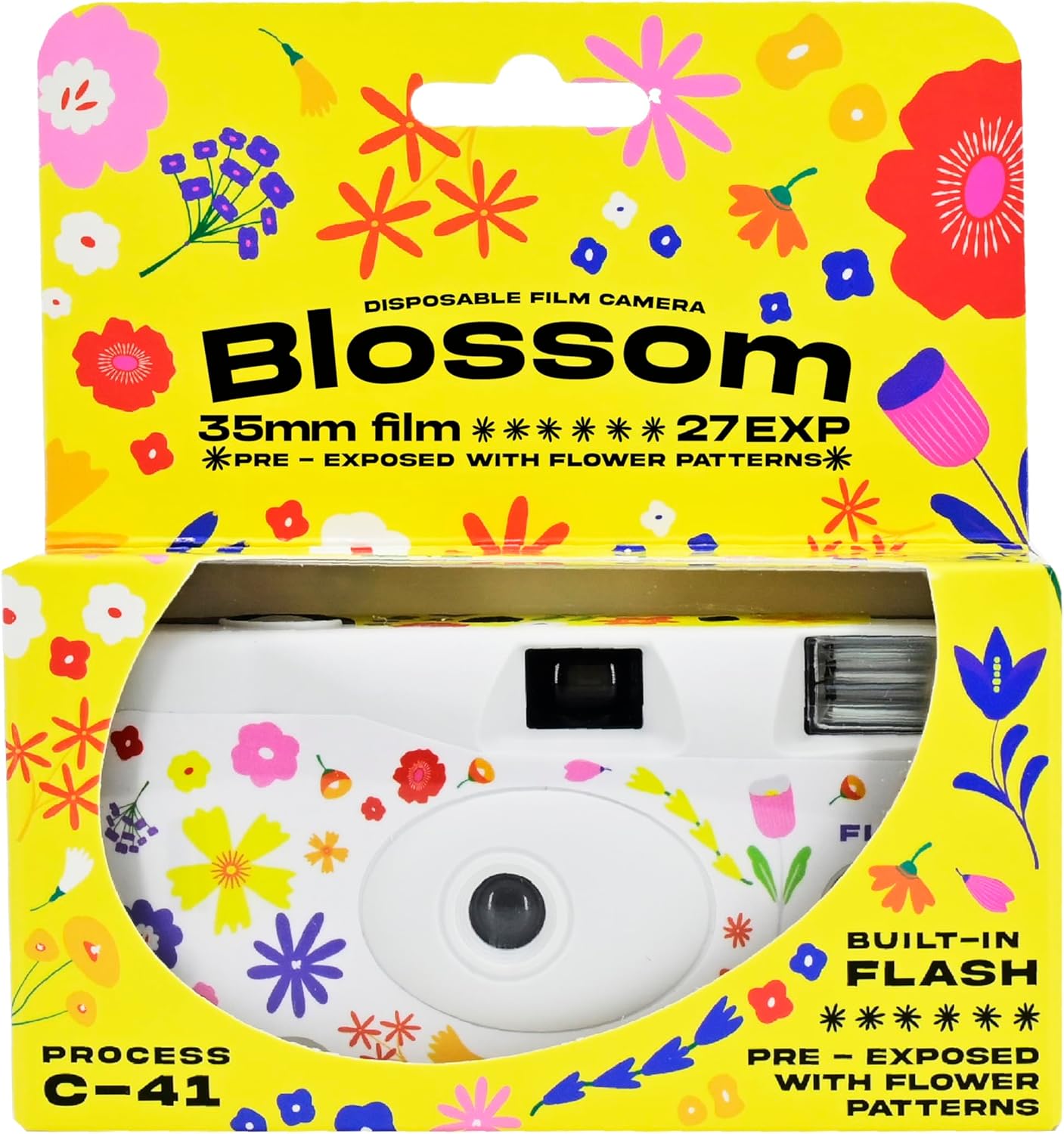 RETO 400 35mm 27EXP, ISO400, color Blossom Disposable Film Camera Color Negative Film, Focus Free, Easy to Use, Built