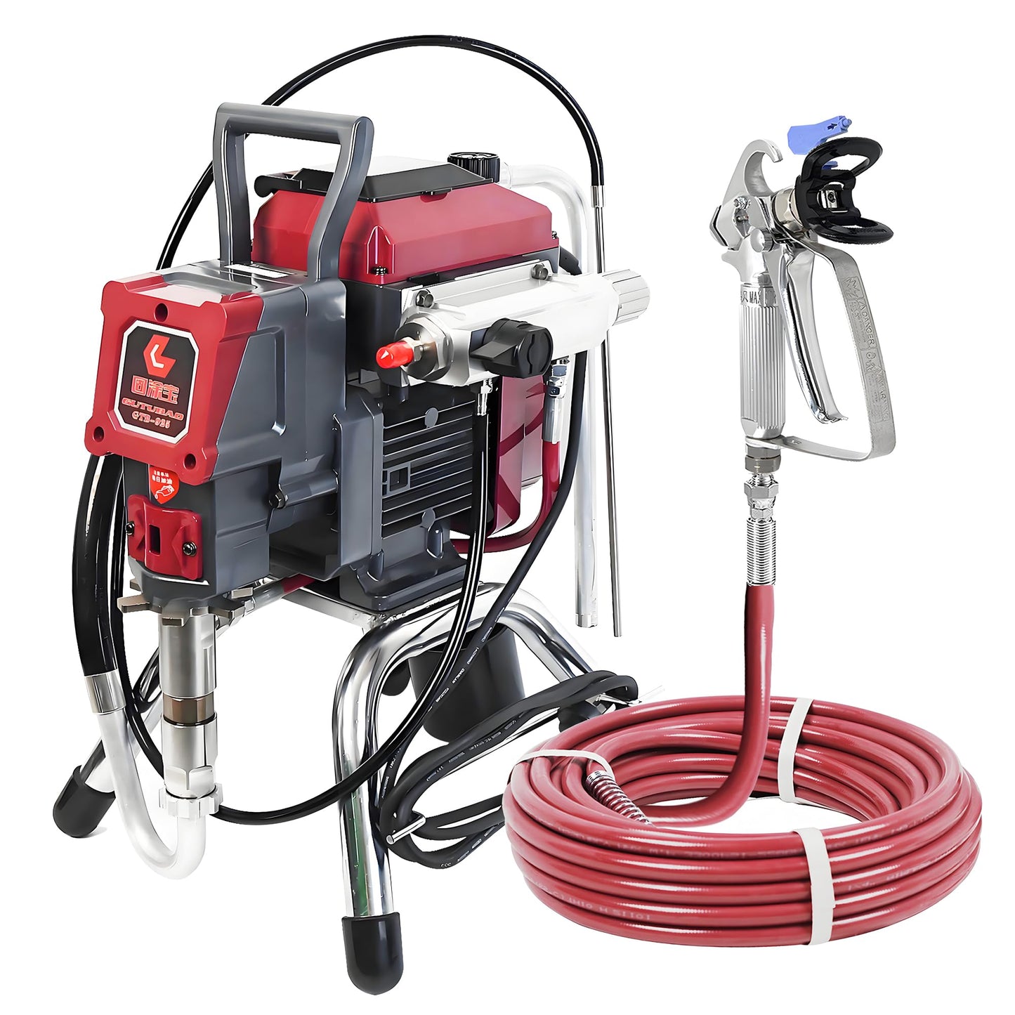 925 Commercial Airless Paint Sprayer, 0.66 GPM High-Efficiency Sprayer with 50ft Hose & 3 Nozzle Tips, Electric Paint Sprayer for House, Fence, Deck, 3-Year Warranty (Commercial Series)