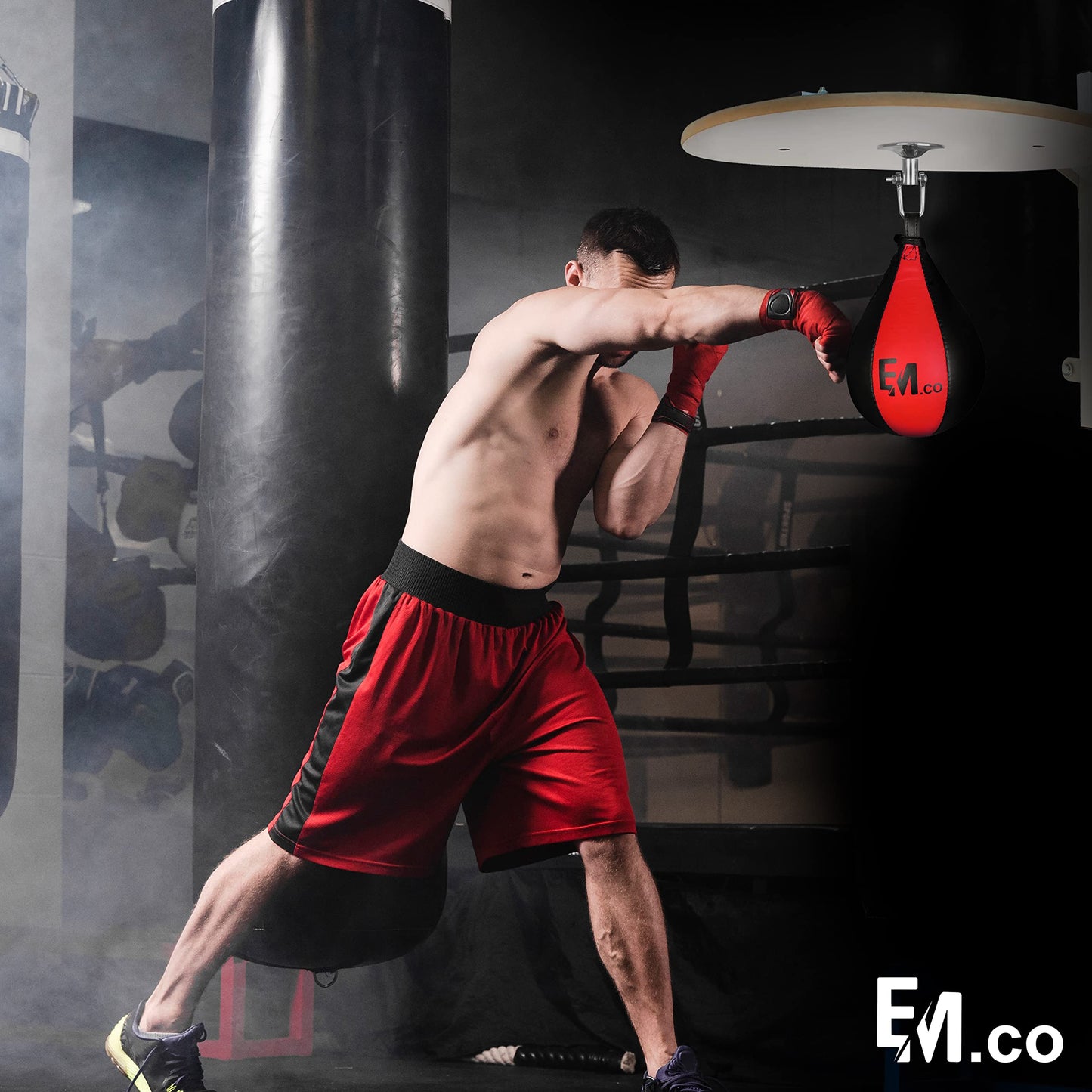 Boxing Speed Bag - Speed Punching Bag with Heavy Duty Swivel, Durable Leather Boxing Bags Ideal for Reflex Training, Speed Ball with Hanger for Fitness and MMA,Boxing Equipment for Kids Adults
