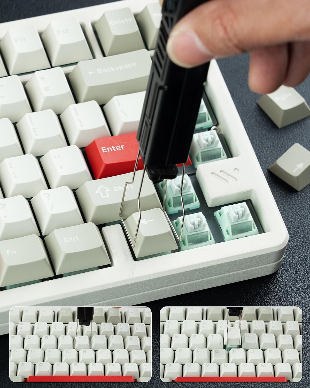 Keymatic 2-in-1 4-Claw Switch Puller and Keycap Puller for Mechanical Keyboard, Key Switch with Grip, One-Press Eject