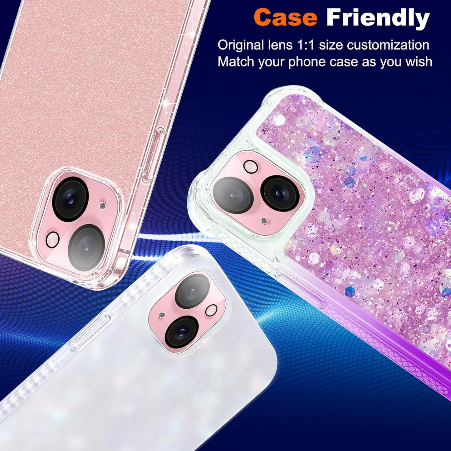 [3 Pack] 15/15 WHPXJY for Camera Lens Protector for iPhone Plus Ultra HD Tempered Glass Camera Protector, Anti Scratch