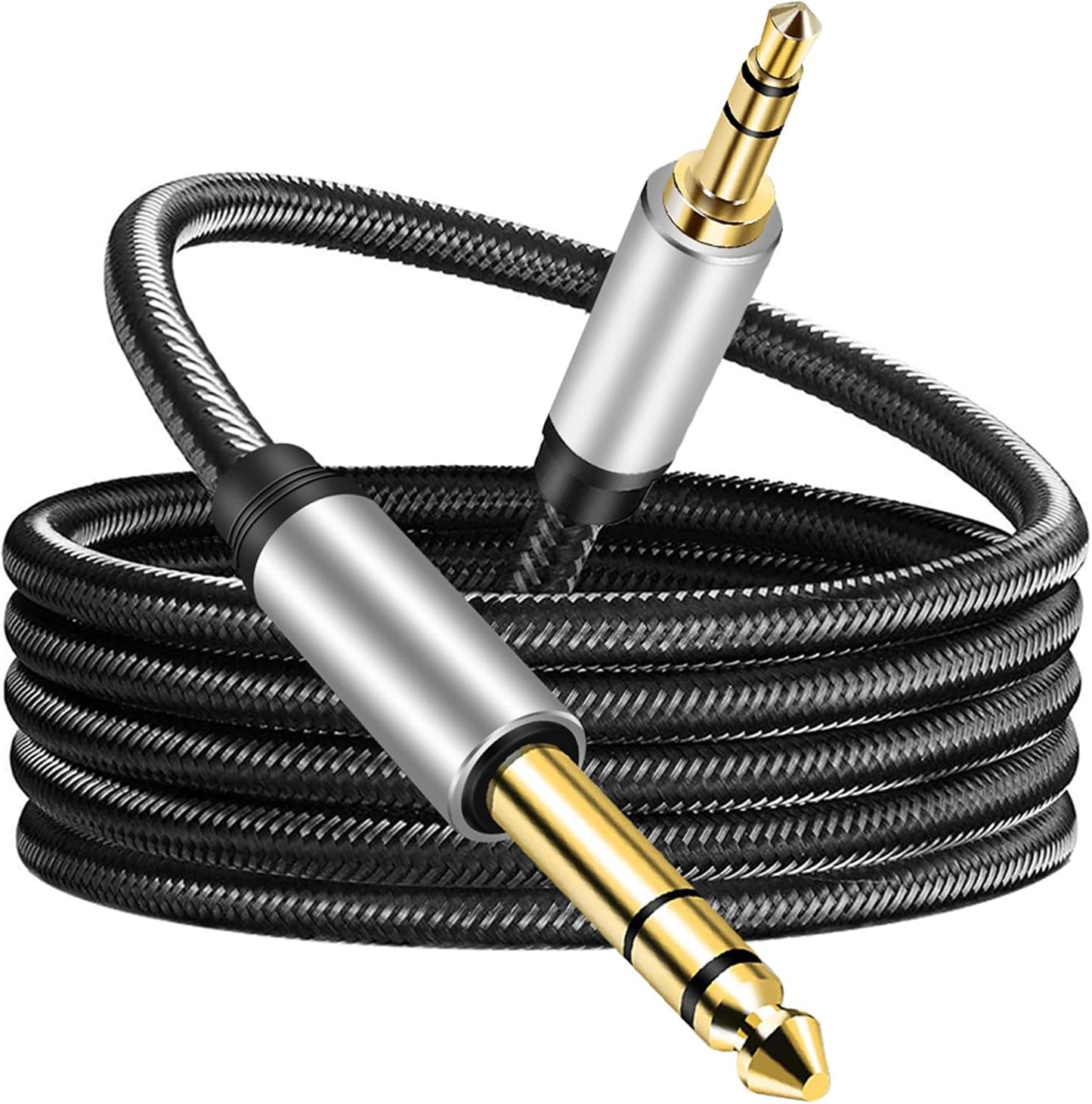 Jelly Tang 3.5 mm 6.35 mm 20Ft, 3.5mm 1/8" 6.35mm 1/4" Cellphone,Amplifiers(20Ft/6M) to Audio Cable Gold-Plated