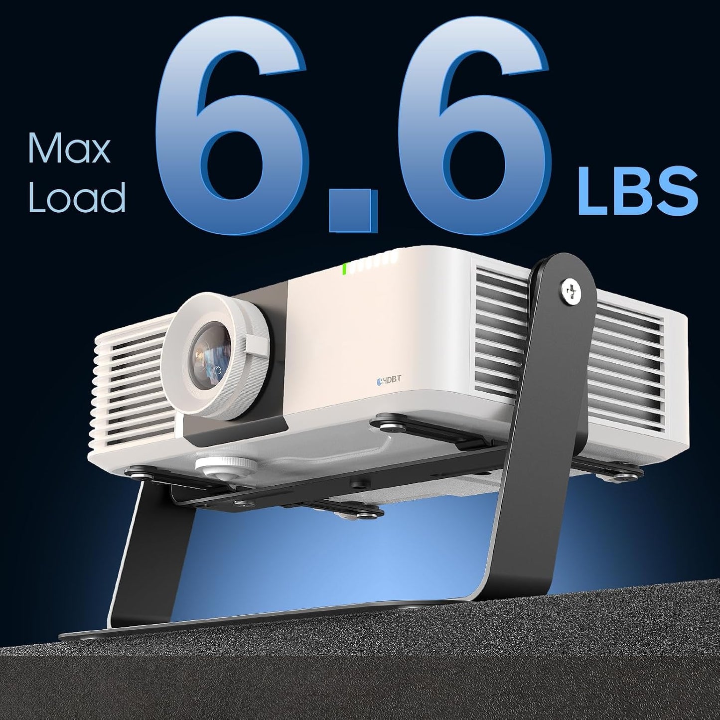 DAWASAPAT Desktop Foldable Stand, Universal Projector Ceiling Mount with Adjustable Plate Arms, Wall Mount with Cable
