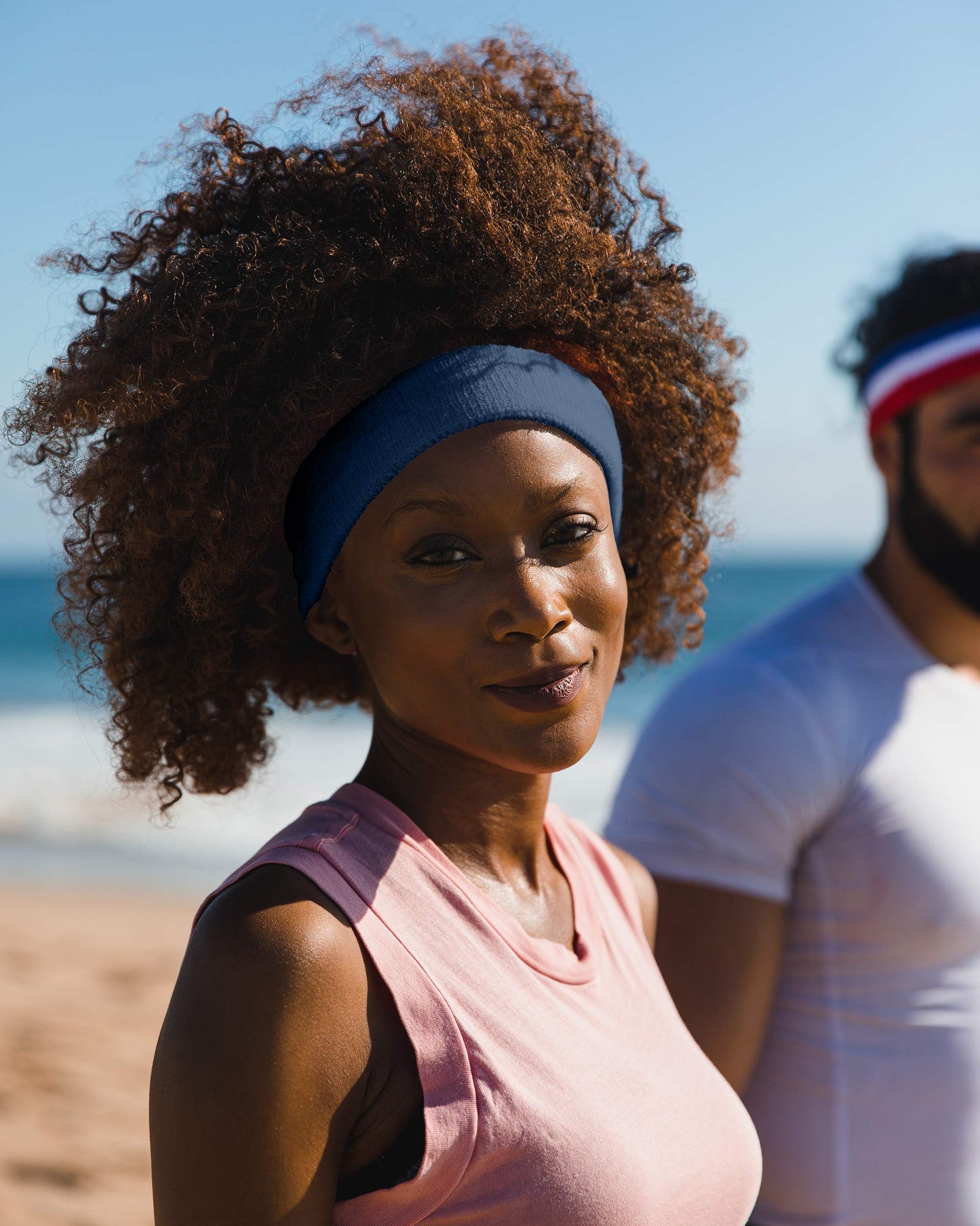 Suddora Workout Headband for Men and Women, Moisture-Wicking Athletic Sweatband, Lightweight Cotton Terry Cloth Bands for Basketball, Tennis, Football, Gym, Running, Cosplay & Costumes (Navy)