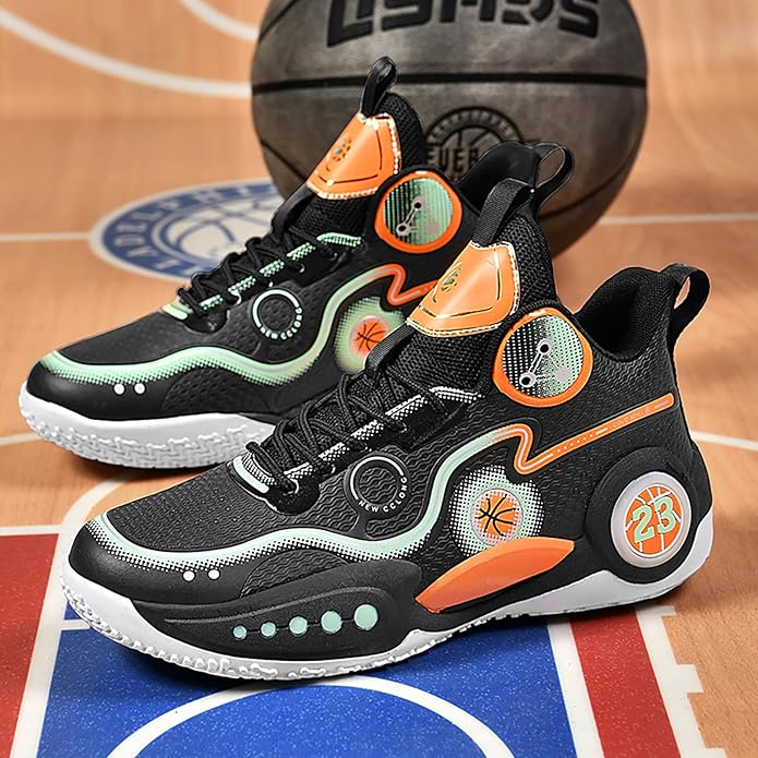 Boys Basketball Shoes Breathable Indoor Athletic Shoes Youth Outdoor Fashion Sneakers Comfortable Basketball Shoes for Girls