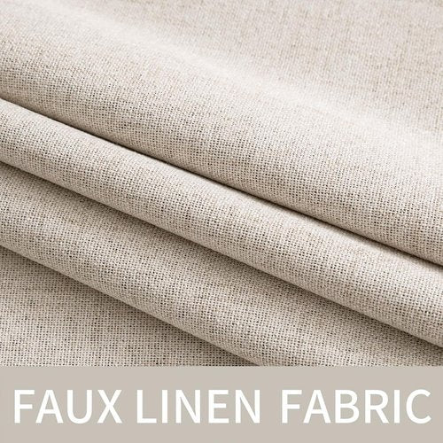 MIULEE 90-Inch Linen Textured Blackout Curtains - Thermal Insulated Grommet Drapes for Bedroom & Living Room | 52 x 90 Inch (2 Panels)