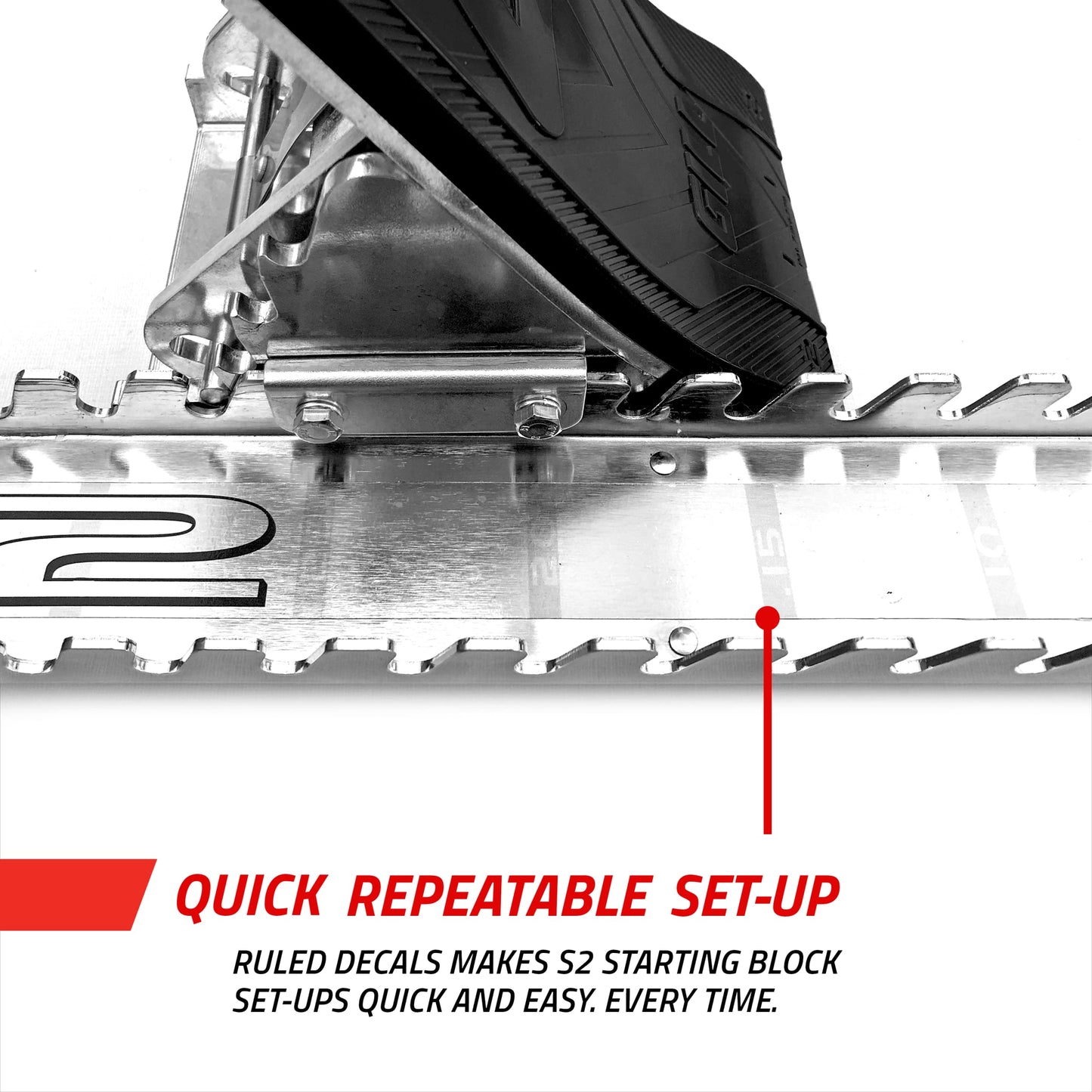 Gill Athletics S2 Starting Block 8" Tall Cast Aluminum Pedals - Designed for High Level Track & Field Competition - Pedals Feature Four Angle Adjustments - Includes 1⁄2” Pyramid Spikes - Black