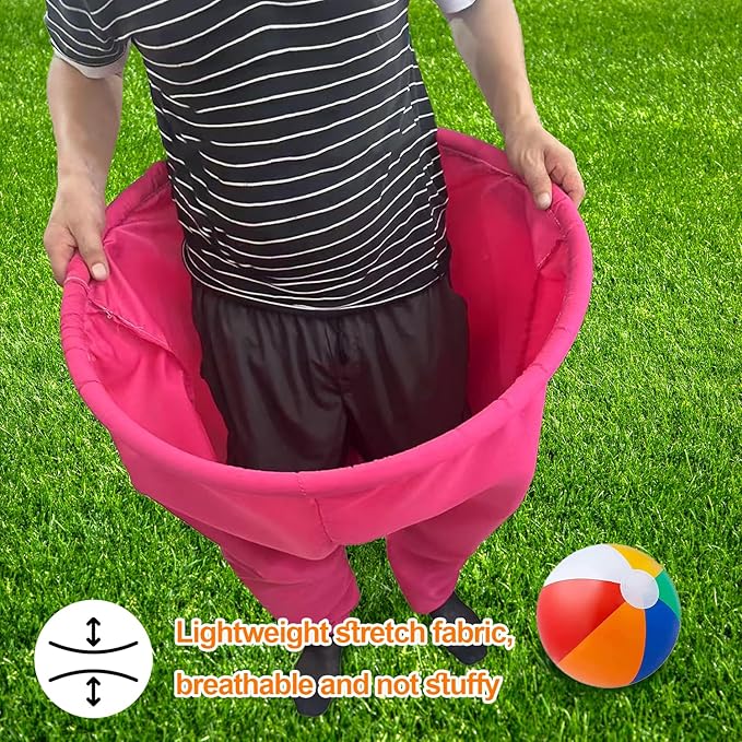 Granny Pants Yard Game Set with Bouncy Balls & Pump,Giant Stretchy Pants, Fun Tossing Games Props for Outdoor Parties, Group Gatherings, Adults and Family