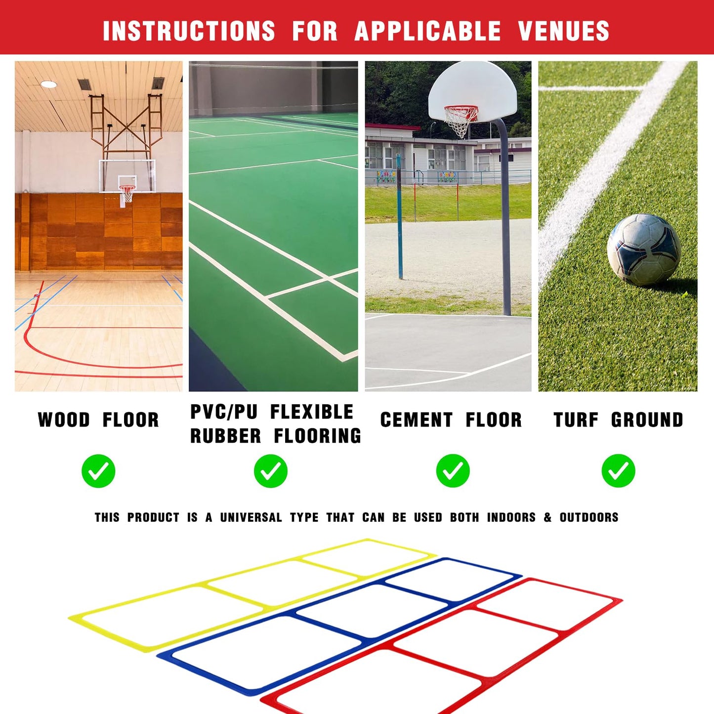 One-Piece Silicone Agile Ladder 1 PC Suitable for Sports & Fitness Step Training Soccer Footwork practice Street Dance Step Training Auxiliary Kit for Various Indoor and Outdoor Floor Areas (Blue)